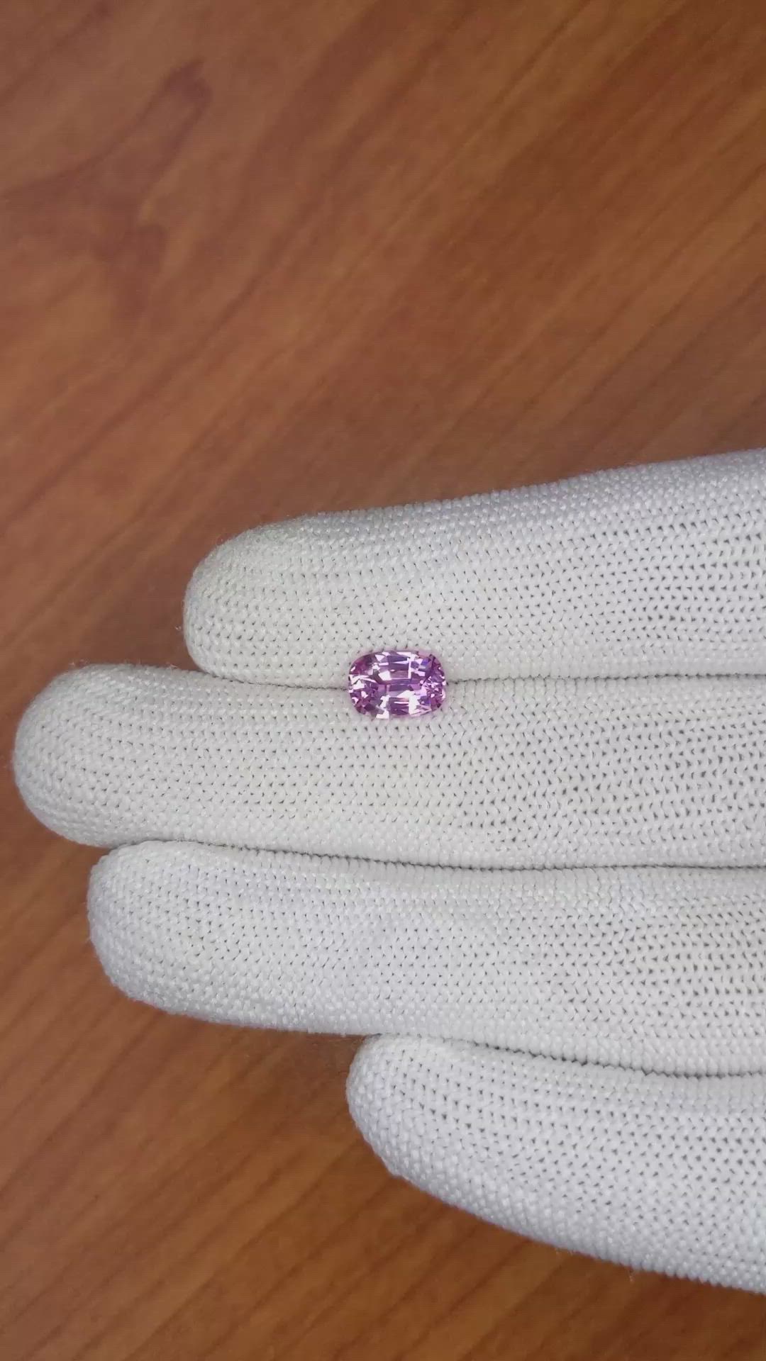 1.66 Ct. Pinkish Purple Sapphire from Ceylon (Sri Lanka) Size Video