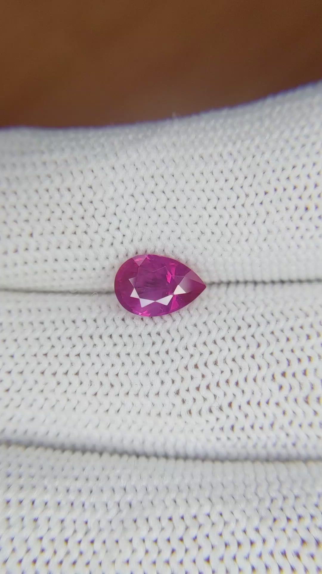 1.40 Ct. Purplish Pink Sapphire from Ceylon (Sri Lanka) Size Video