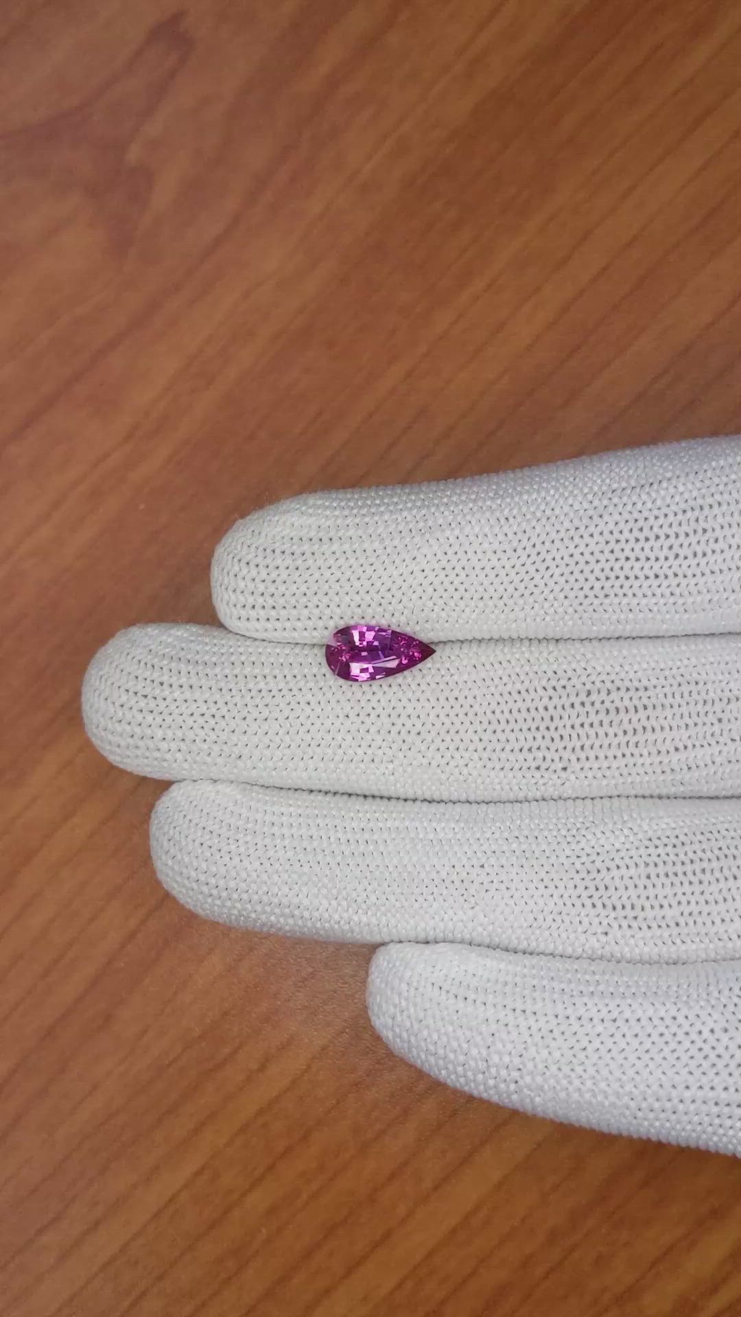1.50 Ct. Pinkish Purple Sapphire from Ceylon (Sri Lanka) Size Video