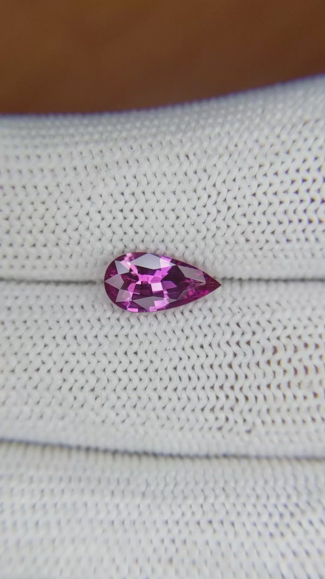 1.50 Ct. Pinkish Purple Sapphire from Ceylon (Sri Lanka) Size Video