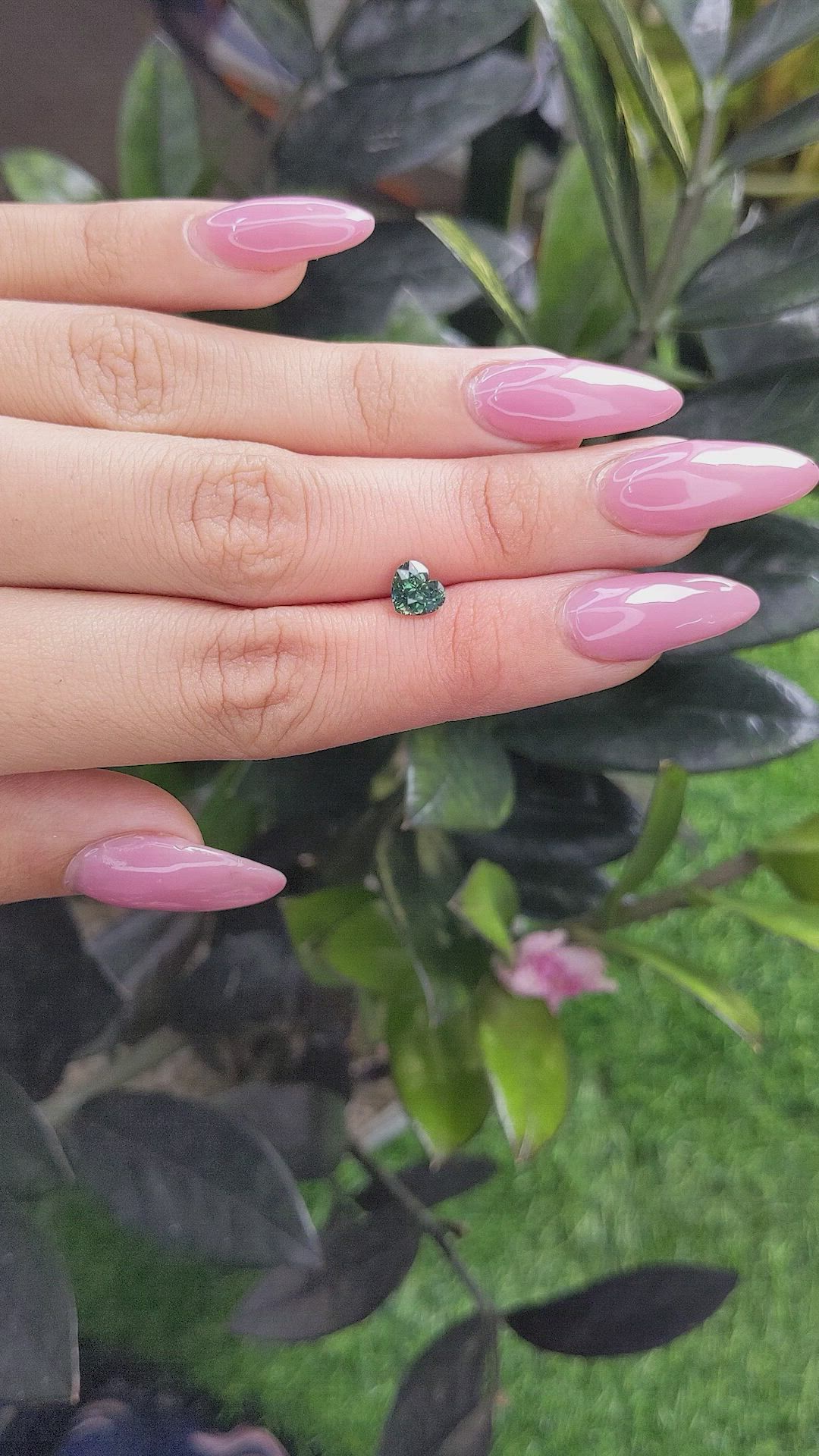 1.19 Ct. Bluish Green Sapphire from Tanzania Size Video