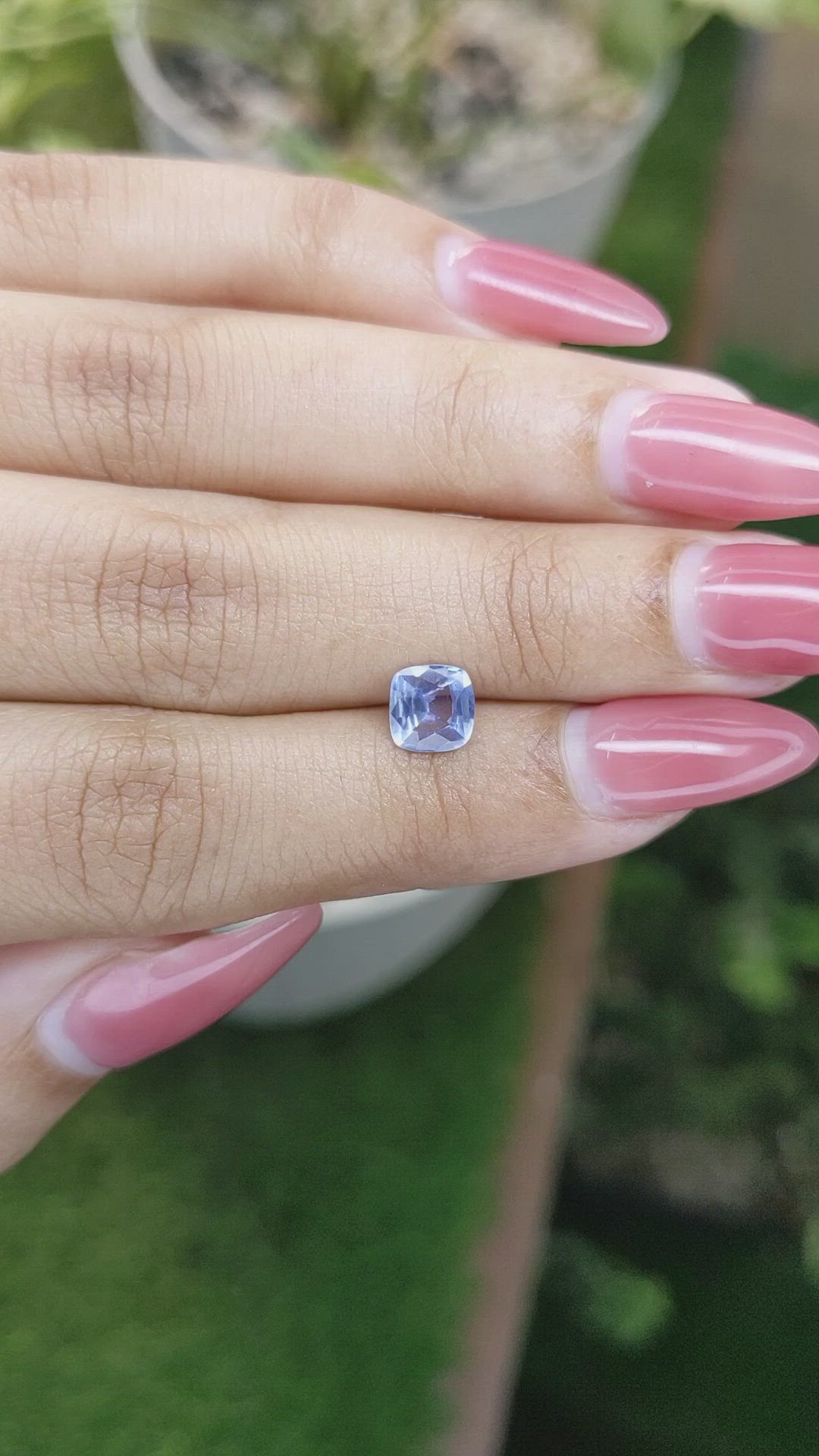 0.97 Ct. Blue Sapphire from Ceylon (Sri Lanka) Size Video