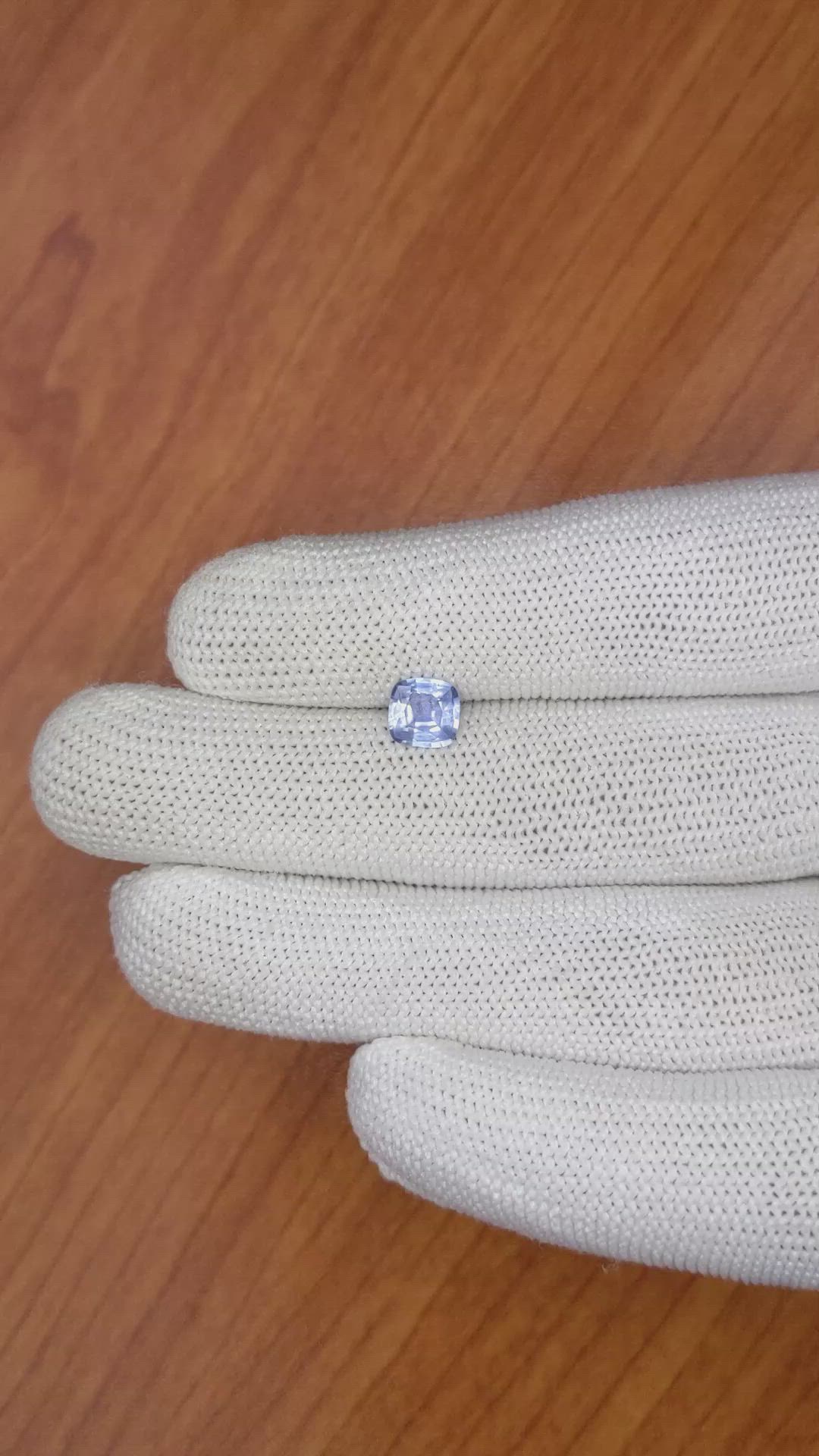 0.97 Ct. Blue Sapphire from Ceylon (Sri Lanka) Size Video