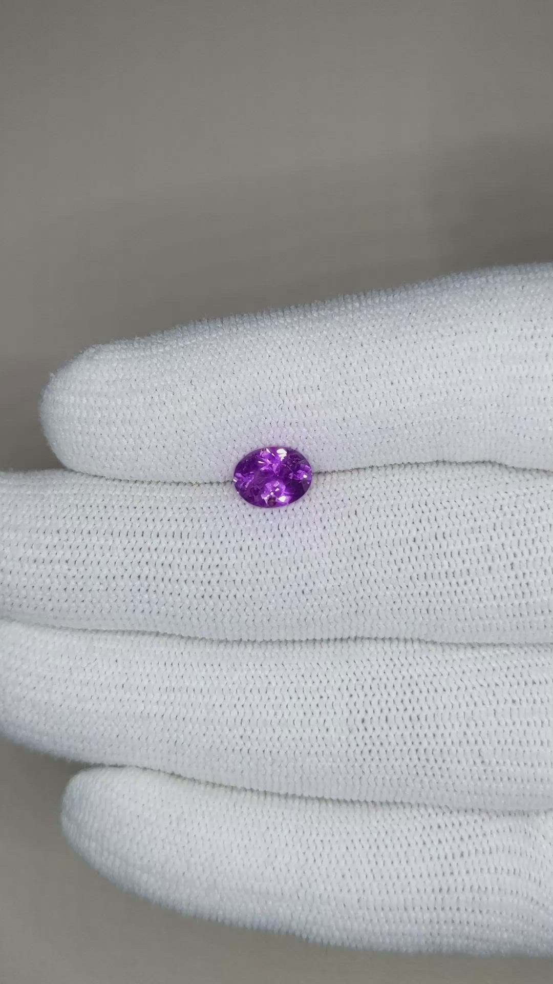 1.27 Ct. Purple Sapphire from Ceylon (Sri Lanka) Size Video