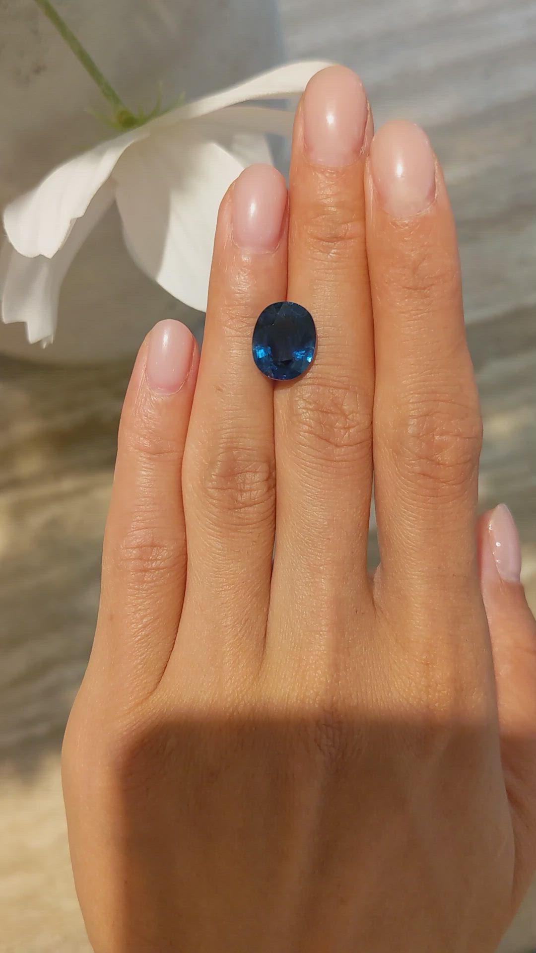 6.41 Ct. Blue Sapphire from Madagascar Size Video