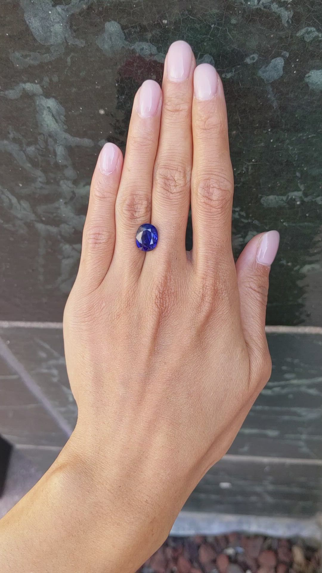 6.03 Ct. Blue Sapphire from Madagascar Size Video