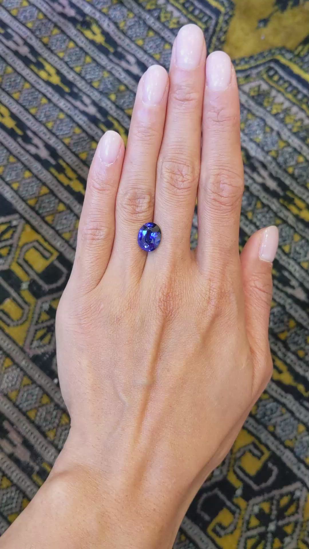 5.03 Ct. Blue Sapphire from Madagascar Size Video