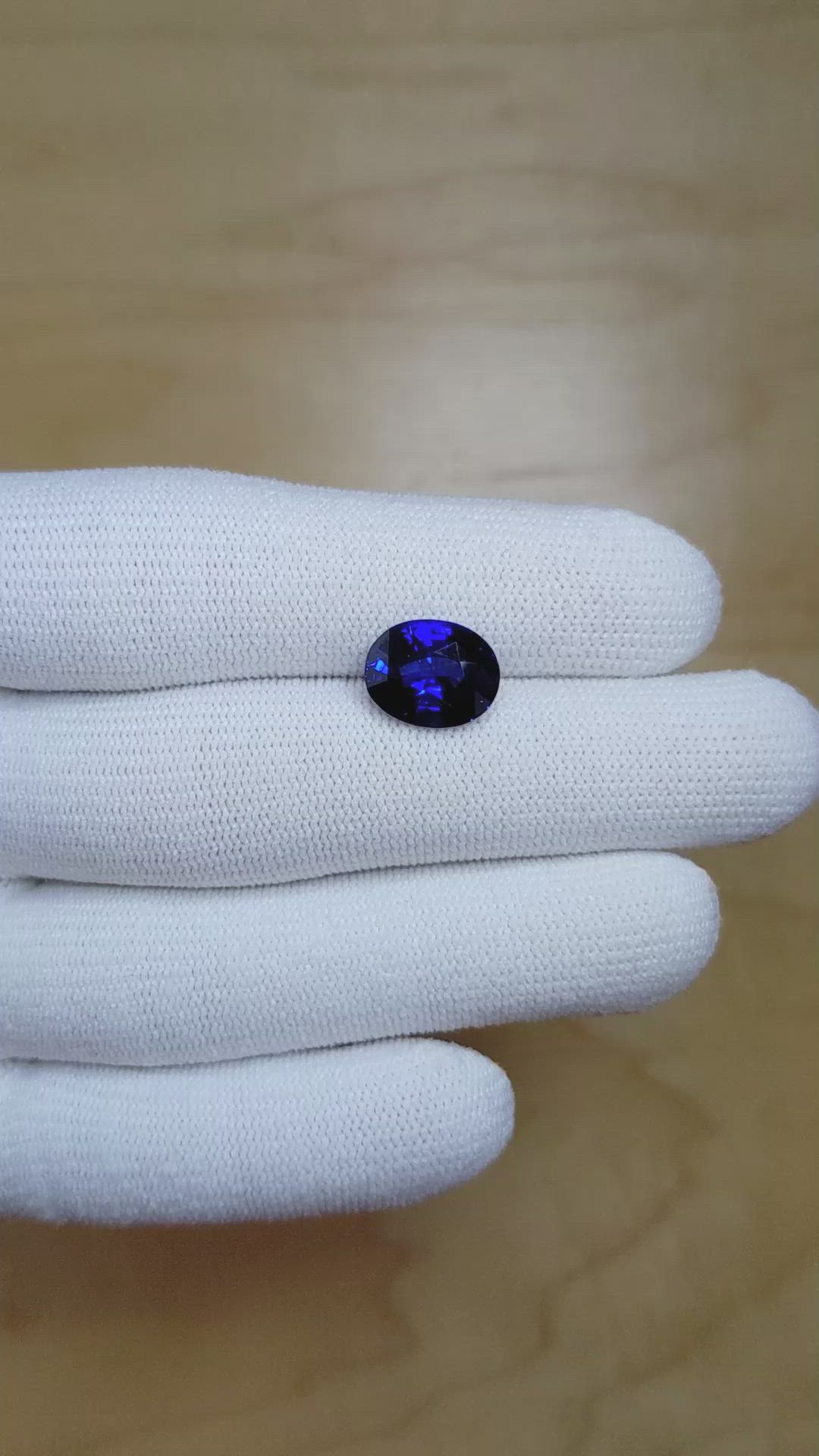 5.03 Ct. Blue Sapphire from Madagascar Size Video