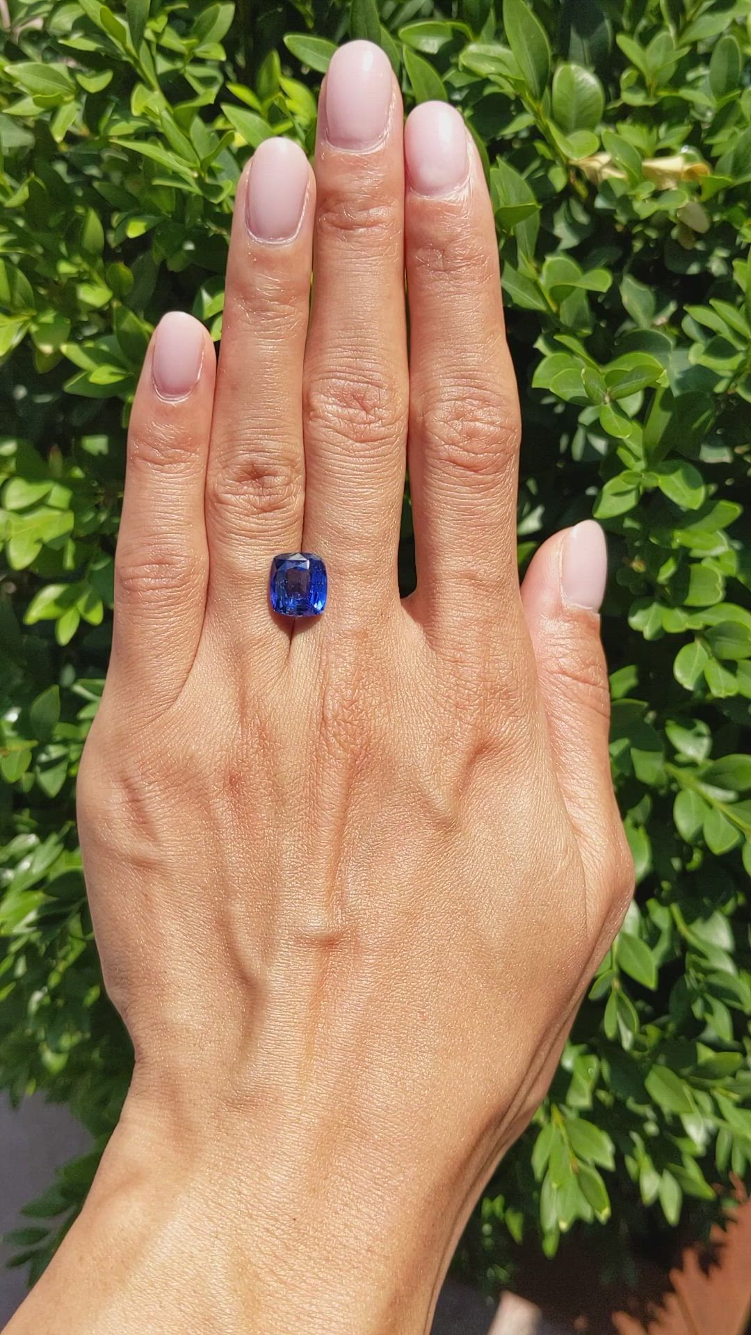 5.06 Ct. Blue Sapphire from Ceylon (Sri Lanka) Size Video
