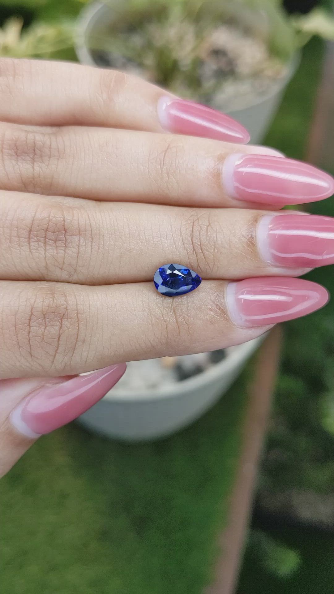 1.63 Ct. Blue Sapphire from Ceylon (Sri Lanka) Size Video