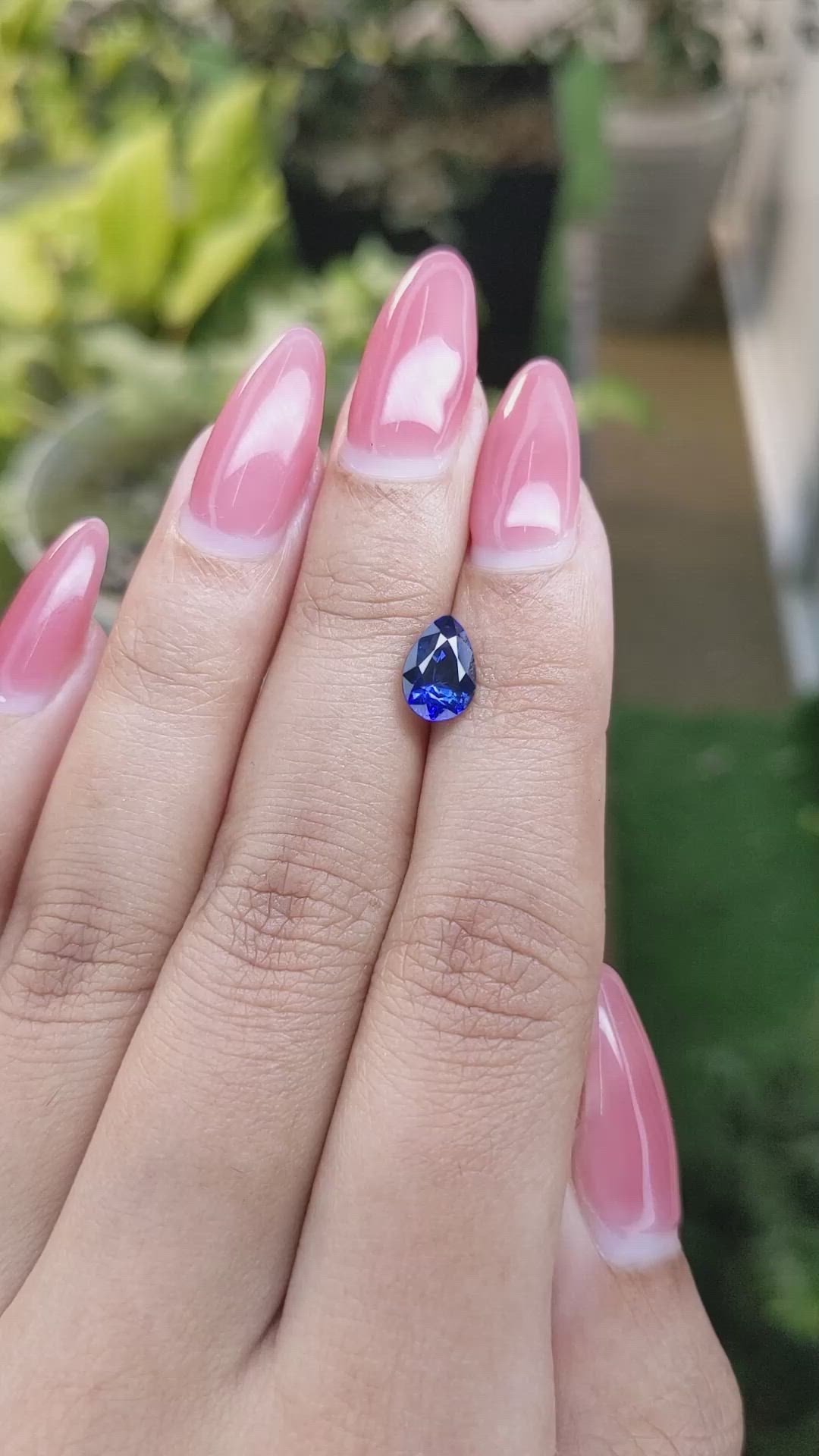 1.63 Ct. Blue Sapphire from Ceylon (Sri Lanka) Size Video