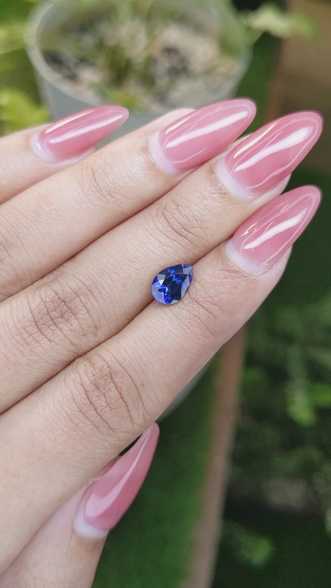 1.63 Ct. Blue Sapphire from Ceylon (Sri Lanka) Size Video