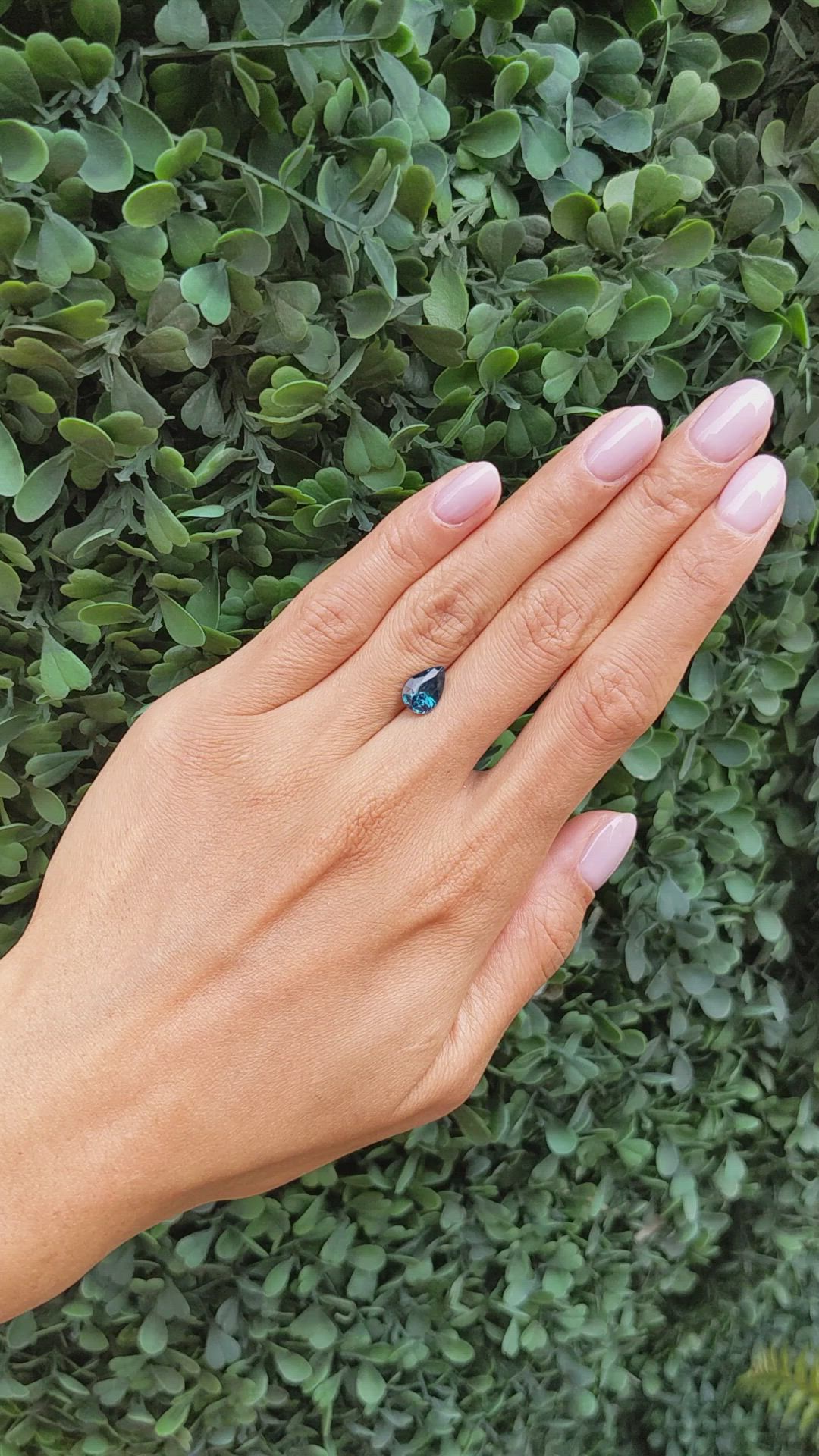 2.08 Ct. Bluish Green Sapphire from Ceylon (Sri Lanka) Size Video
