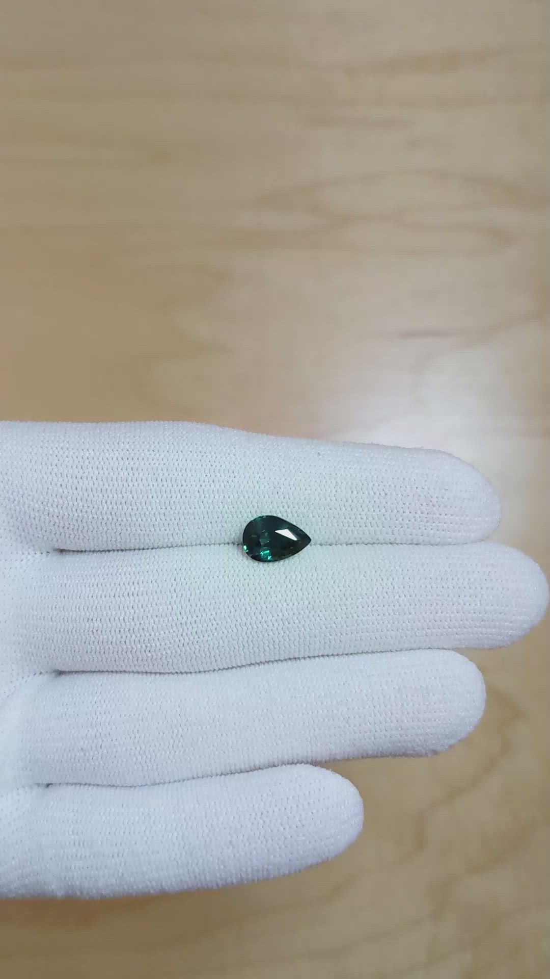 2.08 Ct. Bluish Green Sapphire from Ceylon (Sri Lanka) Size Video