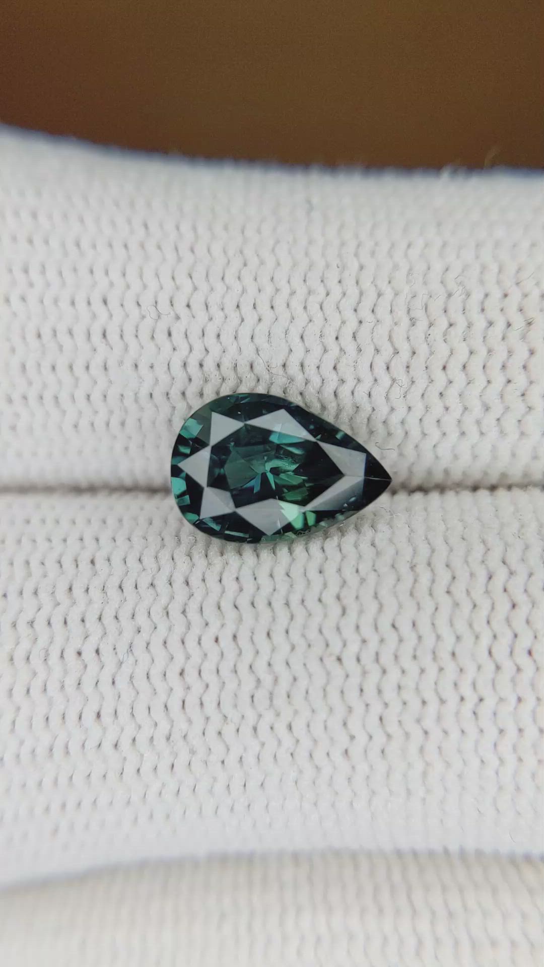2.08 Ct. Bluish Green Sapphire from Ceylon (Sri Lanka) Size Video