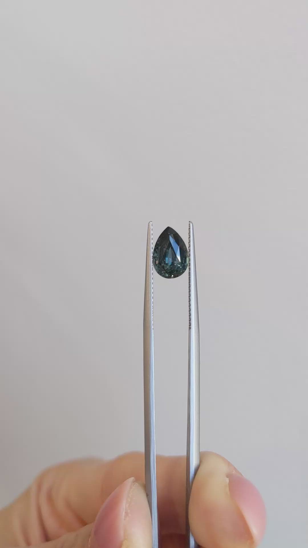 2.17 Ct. Bluish Green Sapphire from Ceylon (Sri Lanka) Size Video