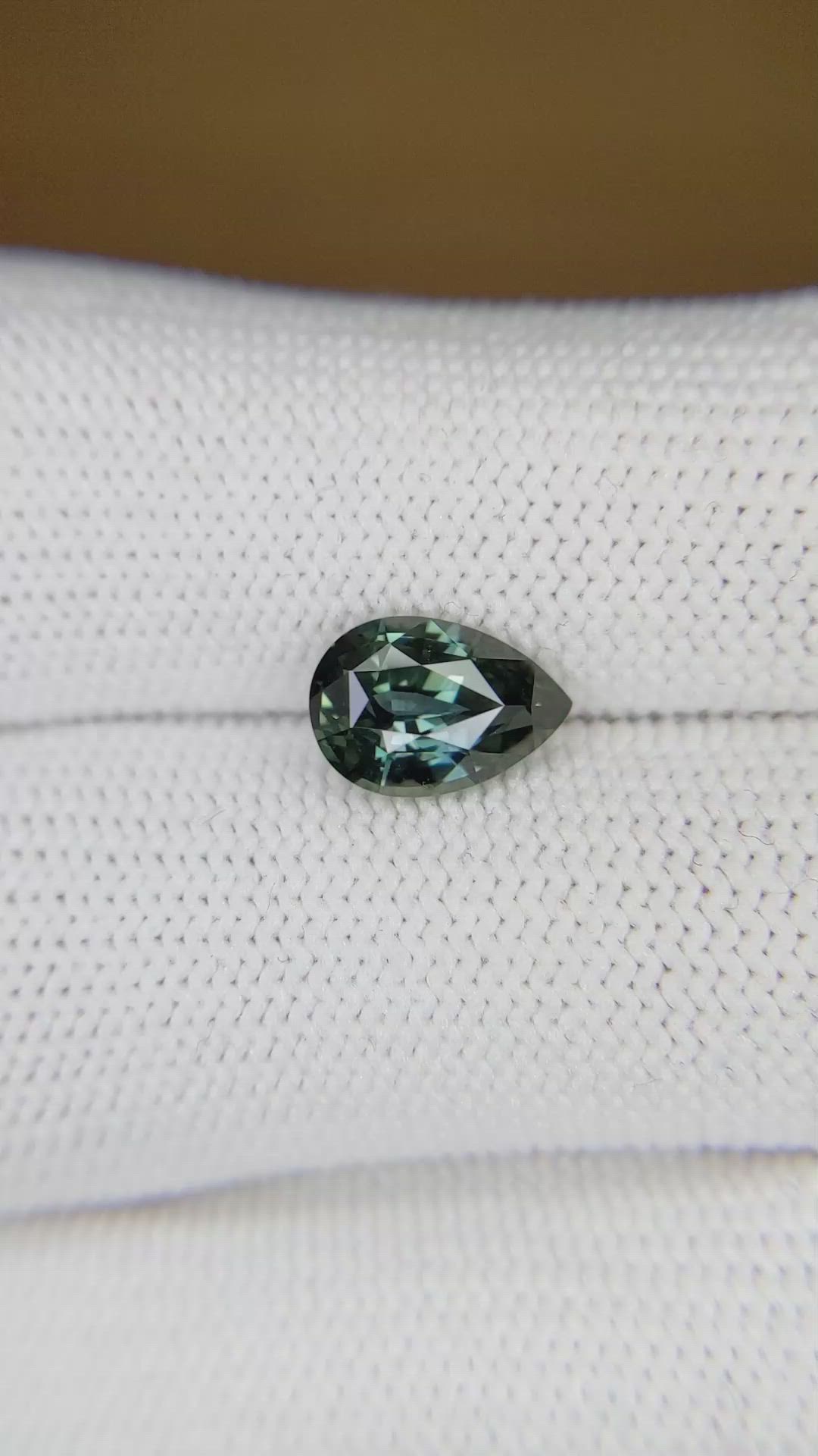 2.17 Ct. Bluish Green Sapphire from Ceylon (Sri Lanka) Size Video