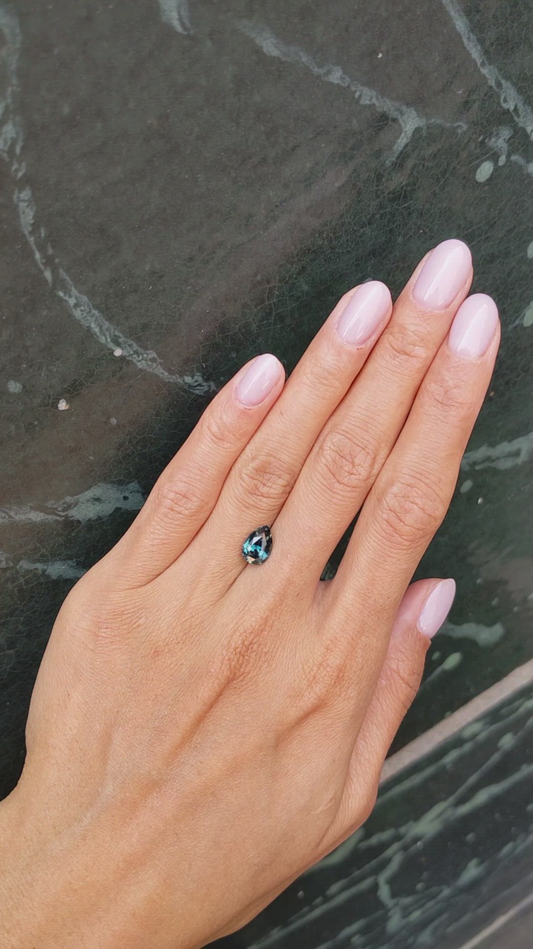 2.54 Ct. Bluish Green Sapphire from Ceylon (Sri Lanka) Size Video