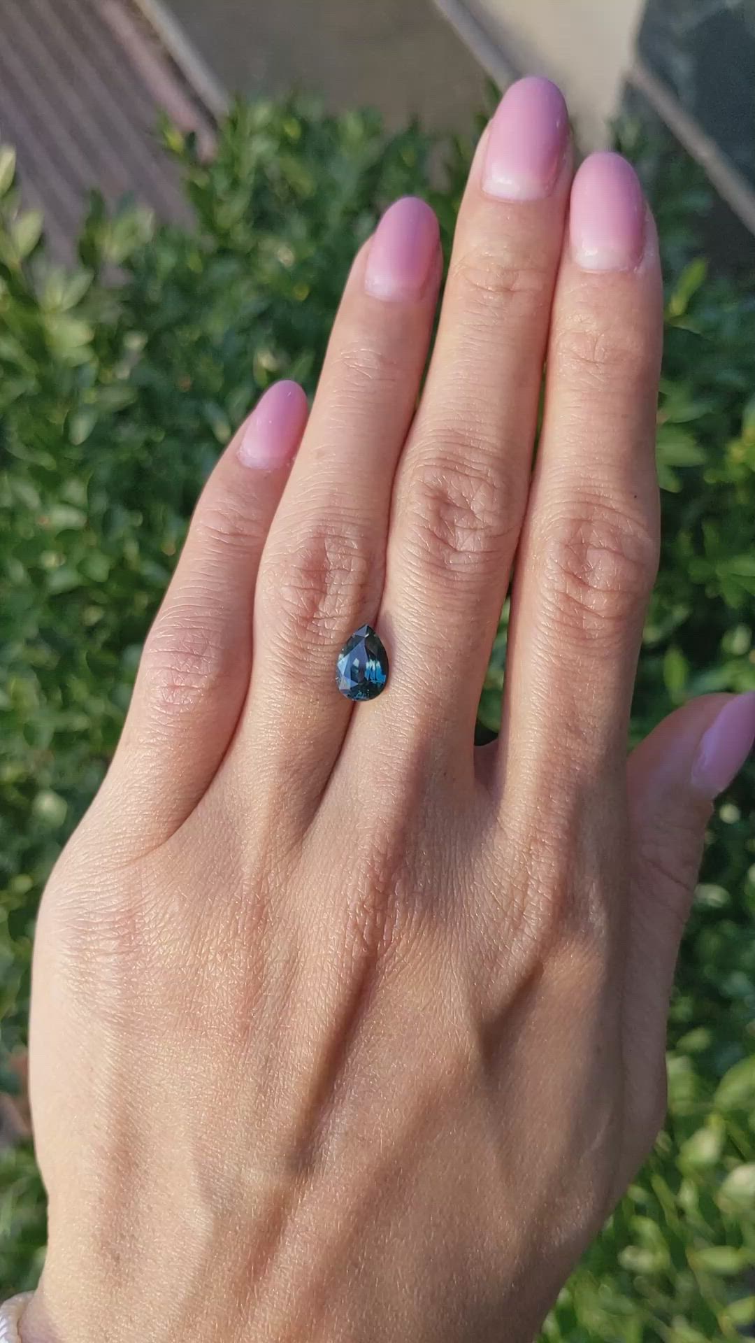 2.17 Ct. Bluish Green Sapphire from Ceylon (Sri Lanka) Size Video