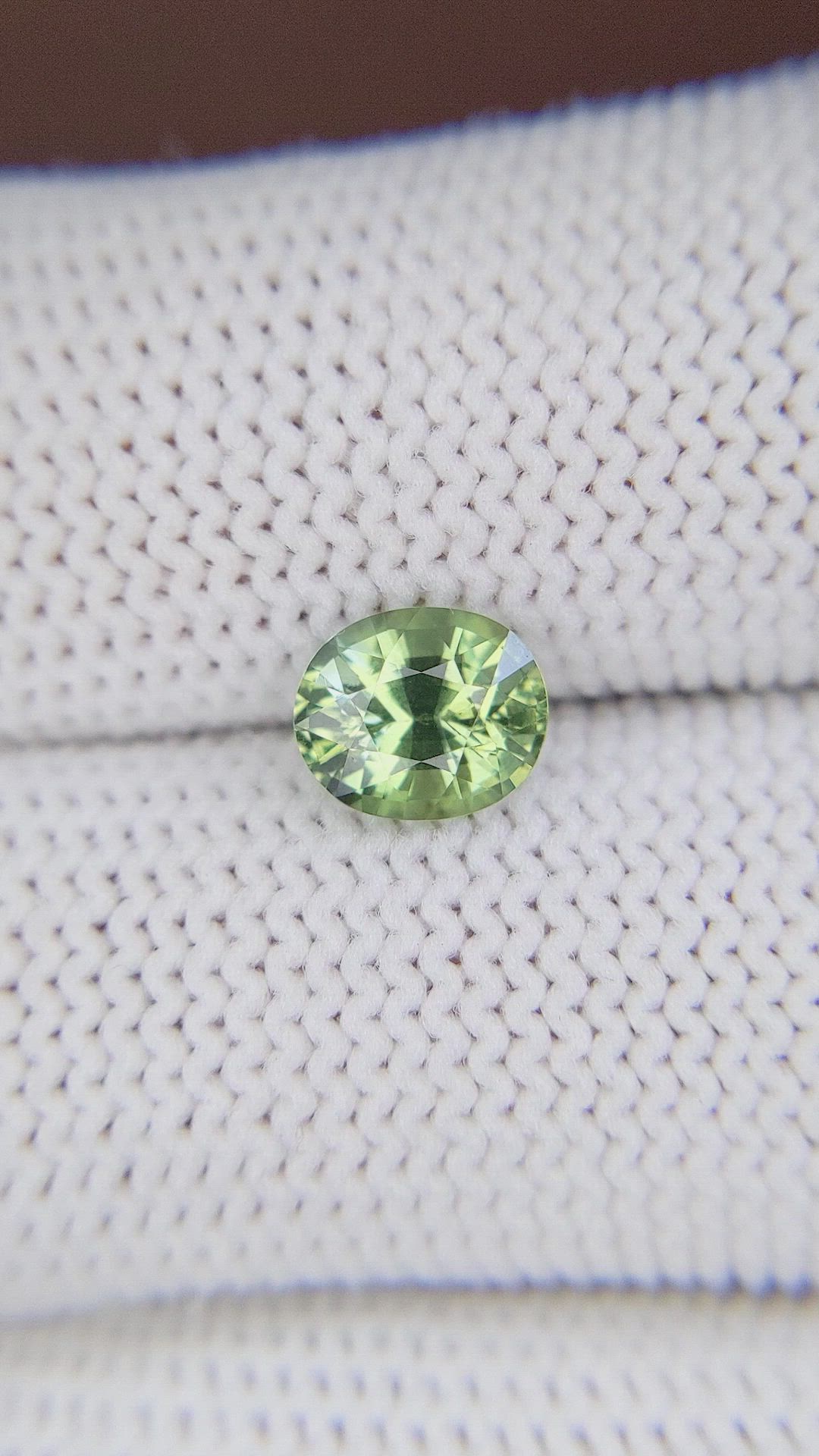 1.58 Ct. Green Sapphire from Madagascar Size Video