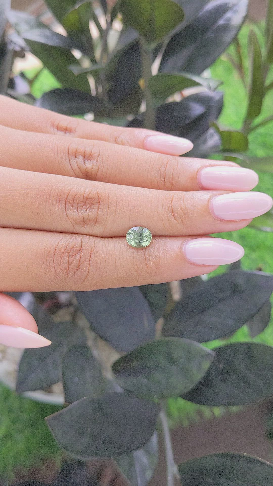 1.58 Ct. Green Sapphire from Madagascar Size Video