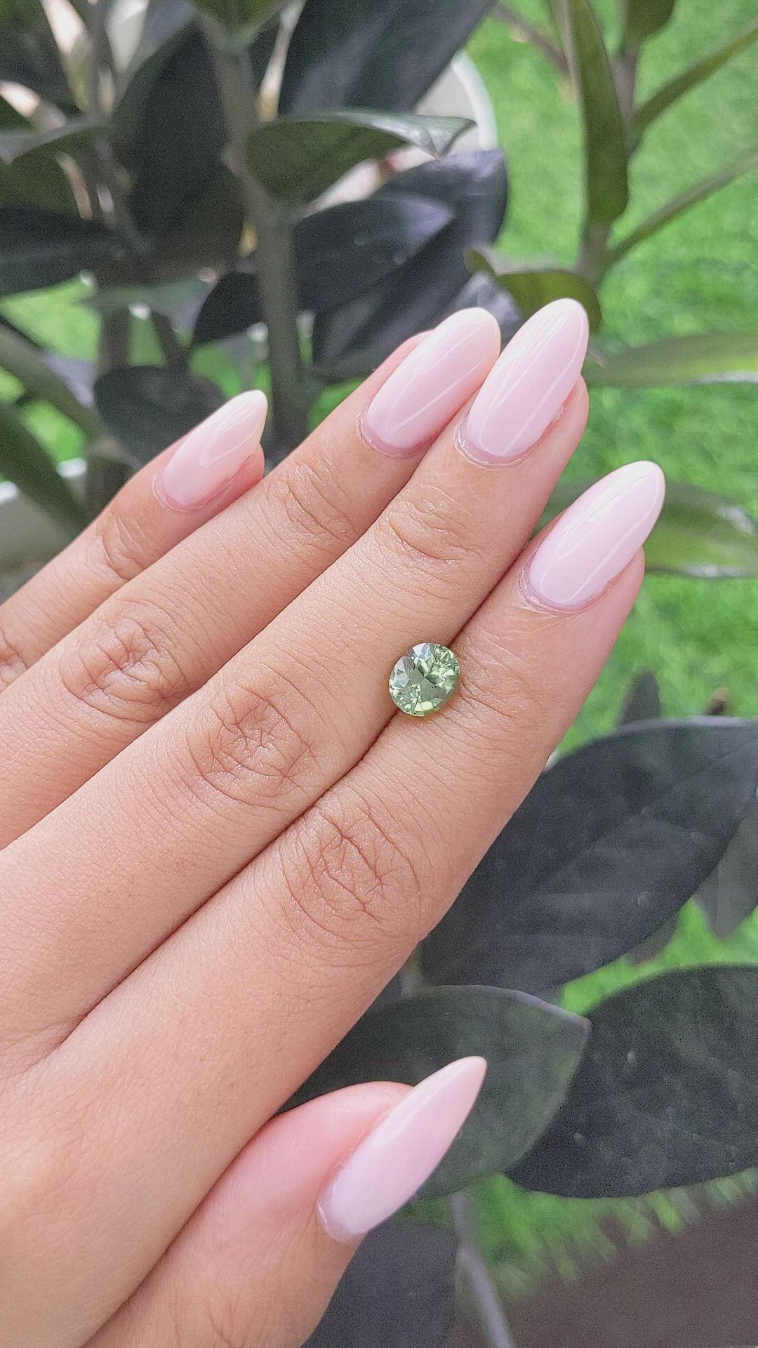 1.58 Ct. Green Sapphire from Madagascar Size Video