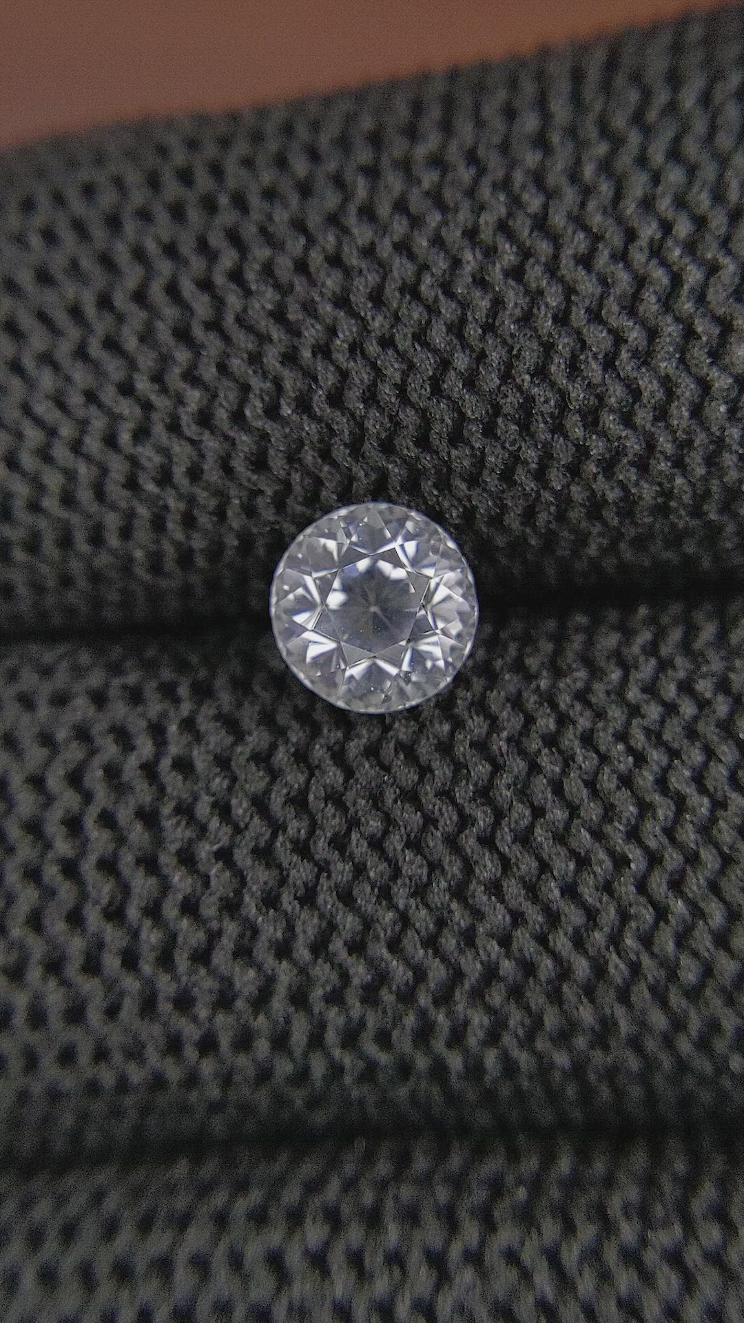 1.55 Ct. White Sapphire from Ceylon (Sri Lanka) Size Video