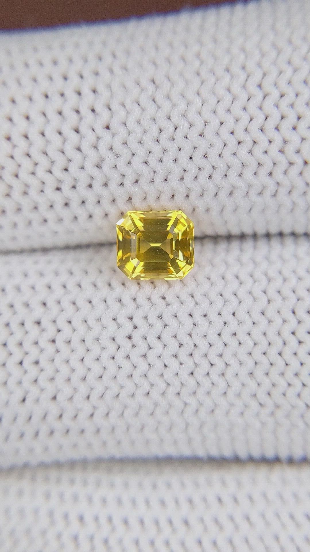 1.15 Ct. Yellow Sapphire from Ceylon (Sri Lanka) Size Video
