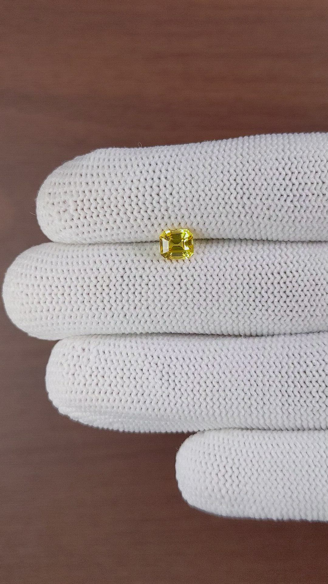 1.15 Ct. Yellow Sapphire from Ceylon (Sri Lanka) Size Video