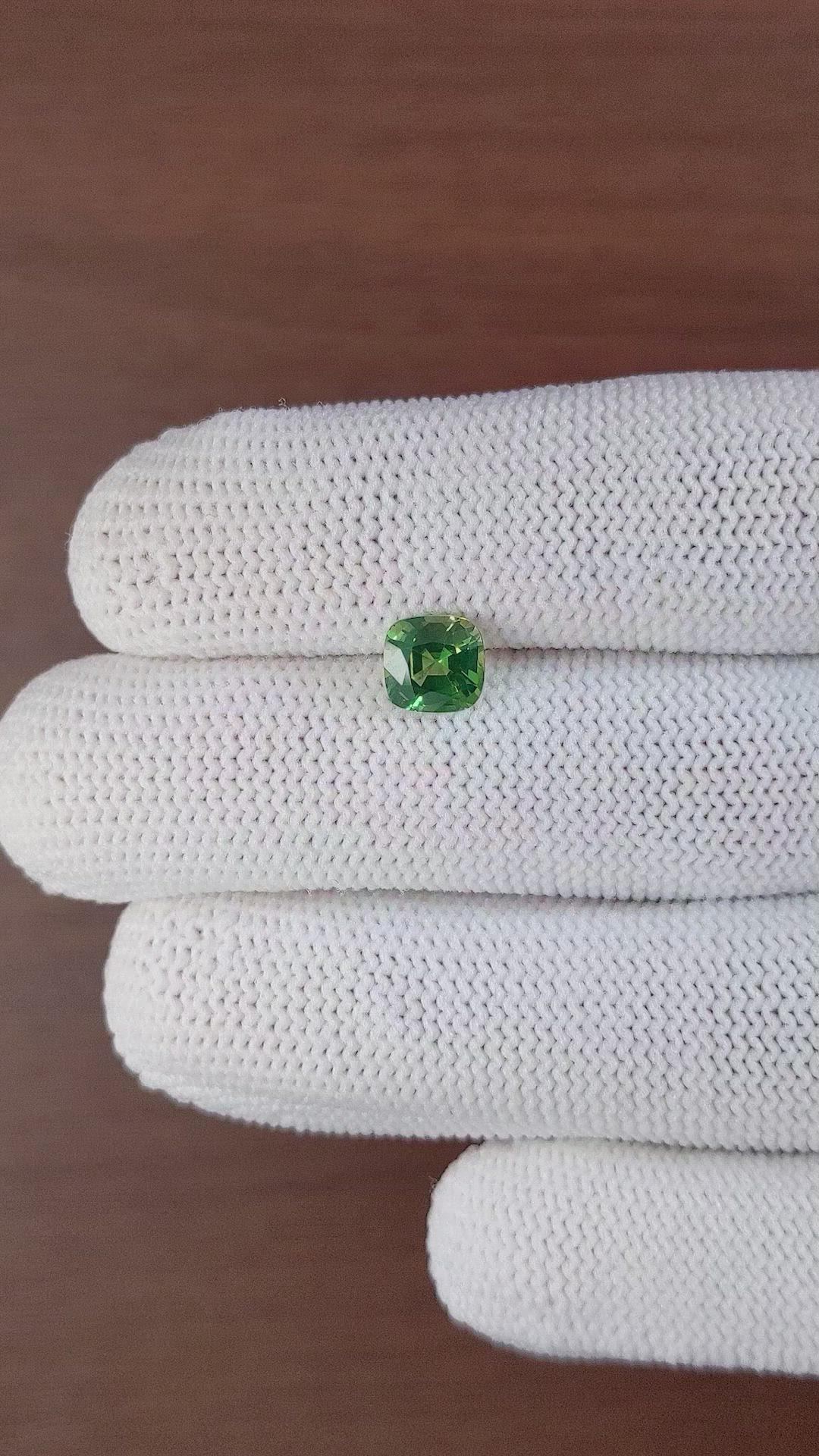 1.60 Ct. Green Sapphire from Tanzania Size Video