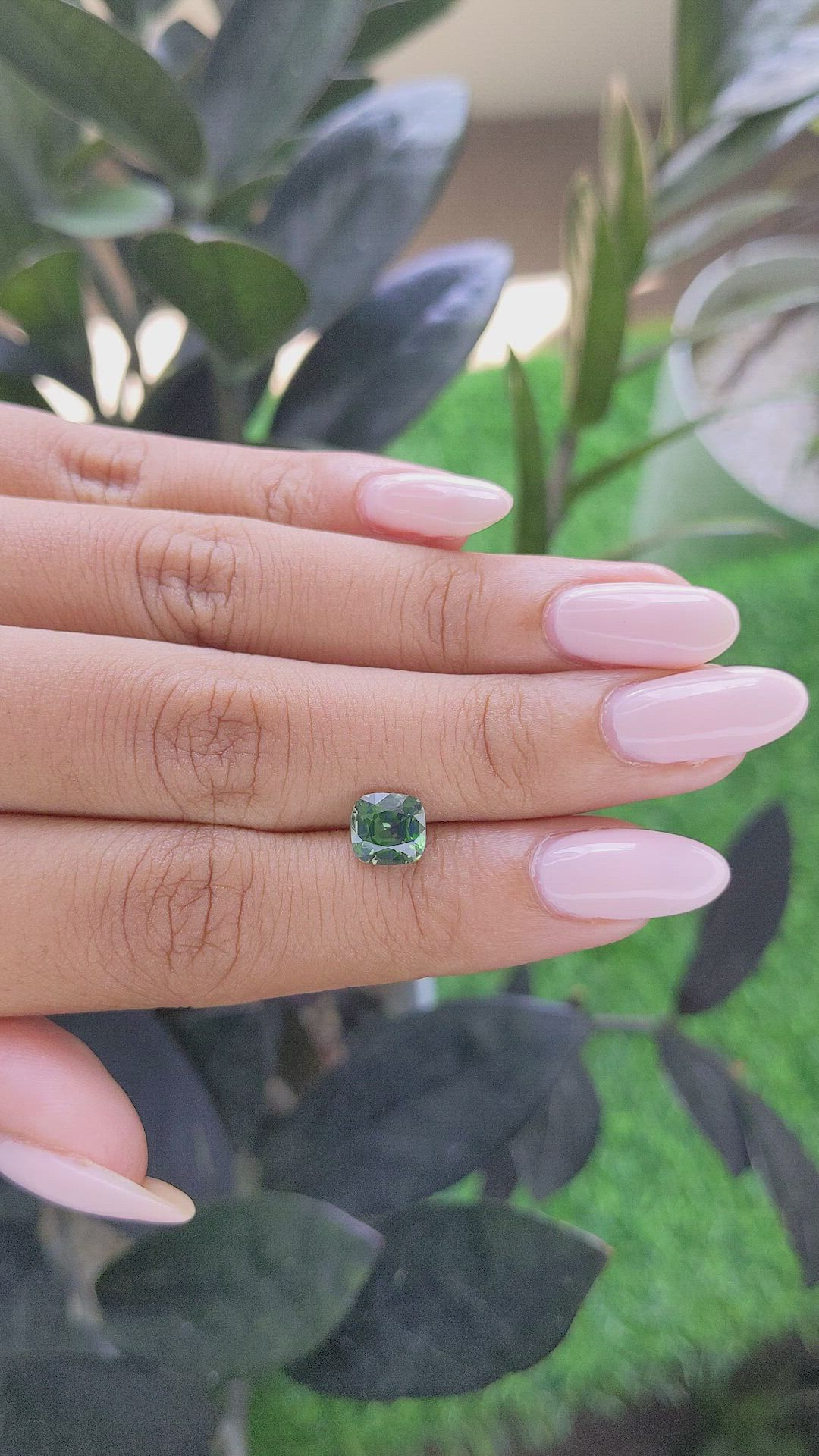 1.60 Ct. Green Sapphire from Tanzania Size Video