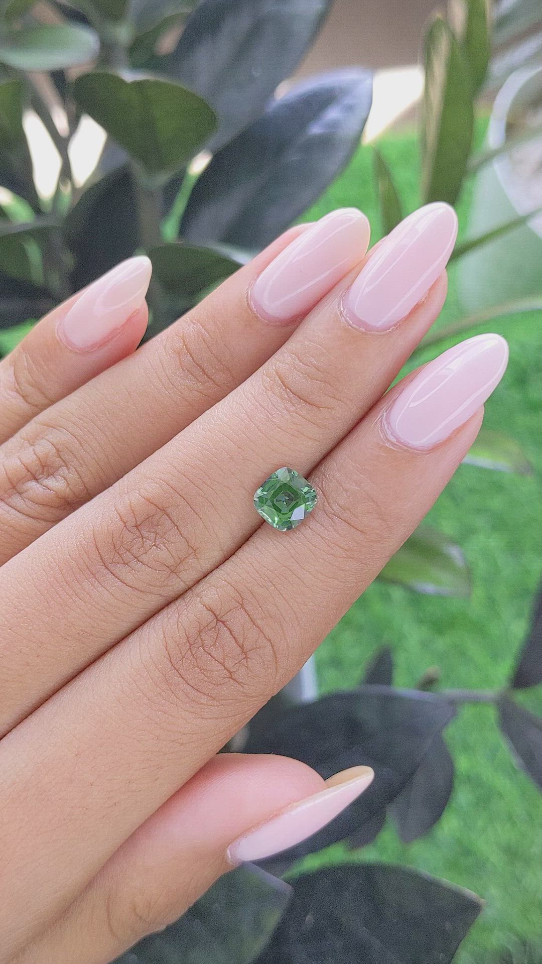 1.60 Ct. Green Sapphire from Tanzania Size Video