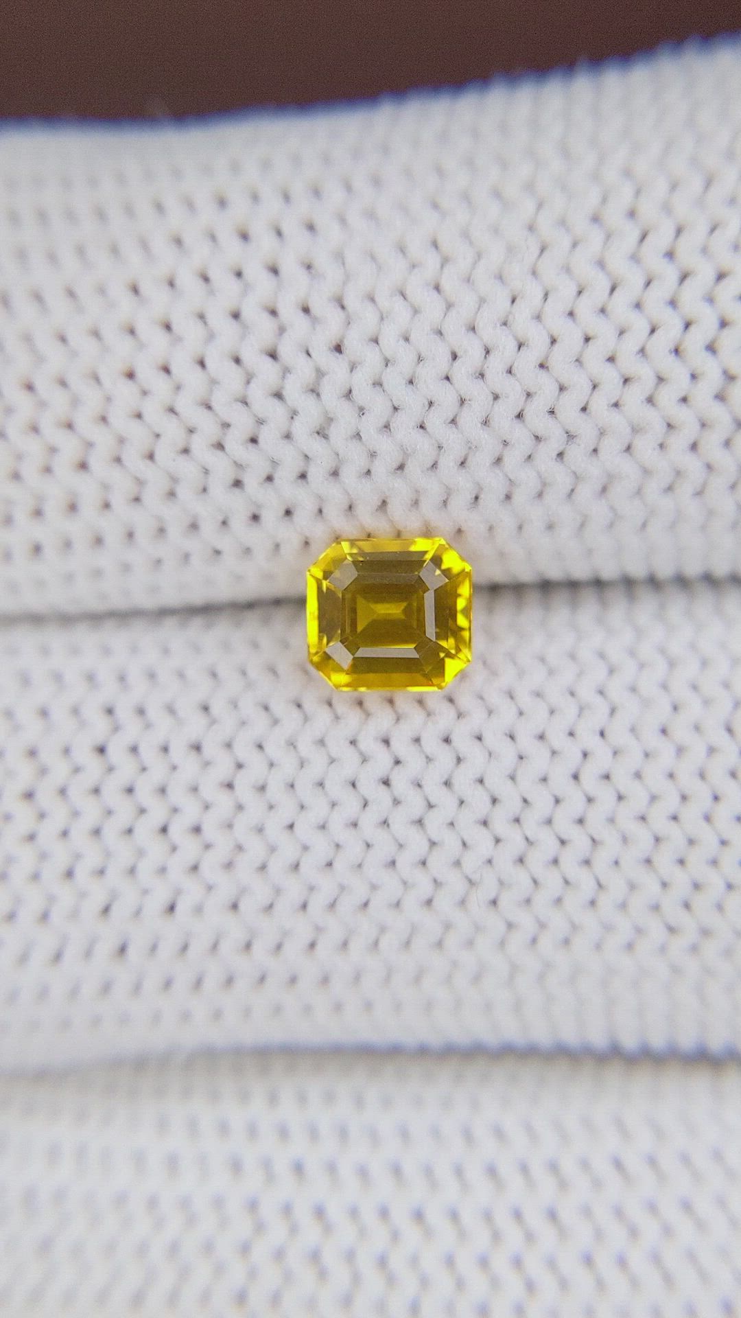 1.22 Ct. Yellow Sapphire from Ceylon (Sri Lanka) Size Video