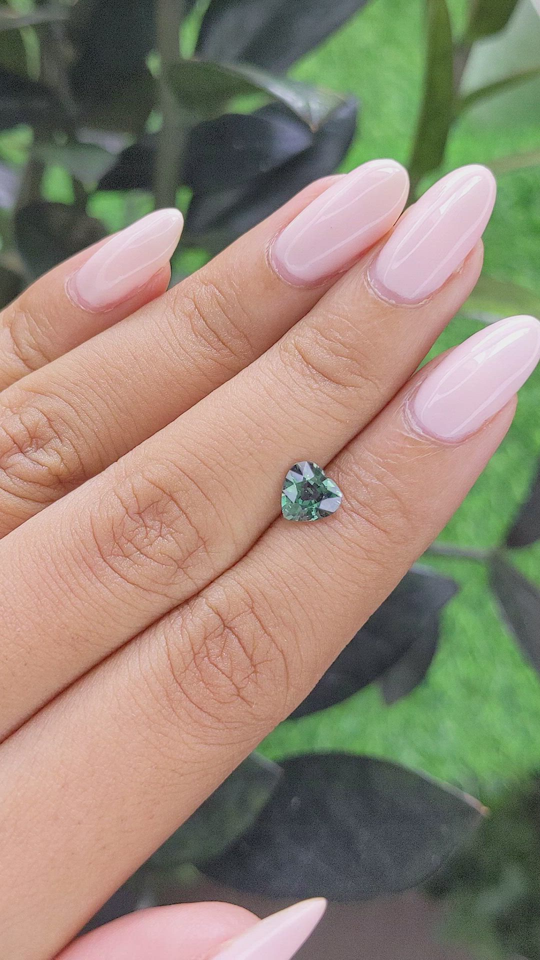 1.14 Ct. Bluish Green Sapphire from Madagascar Size Video
