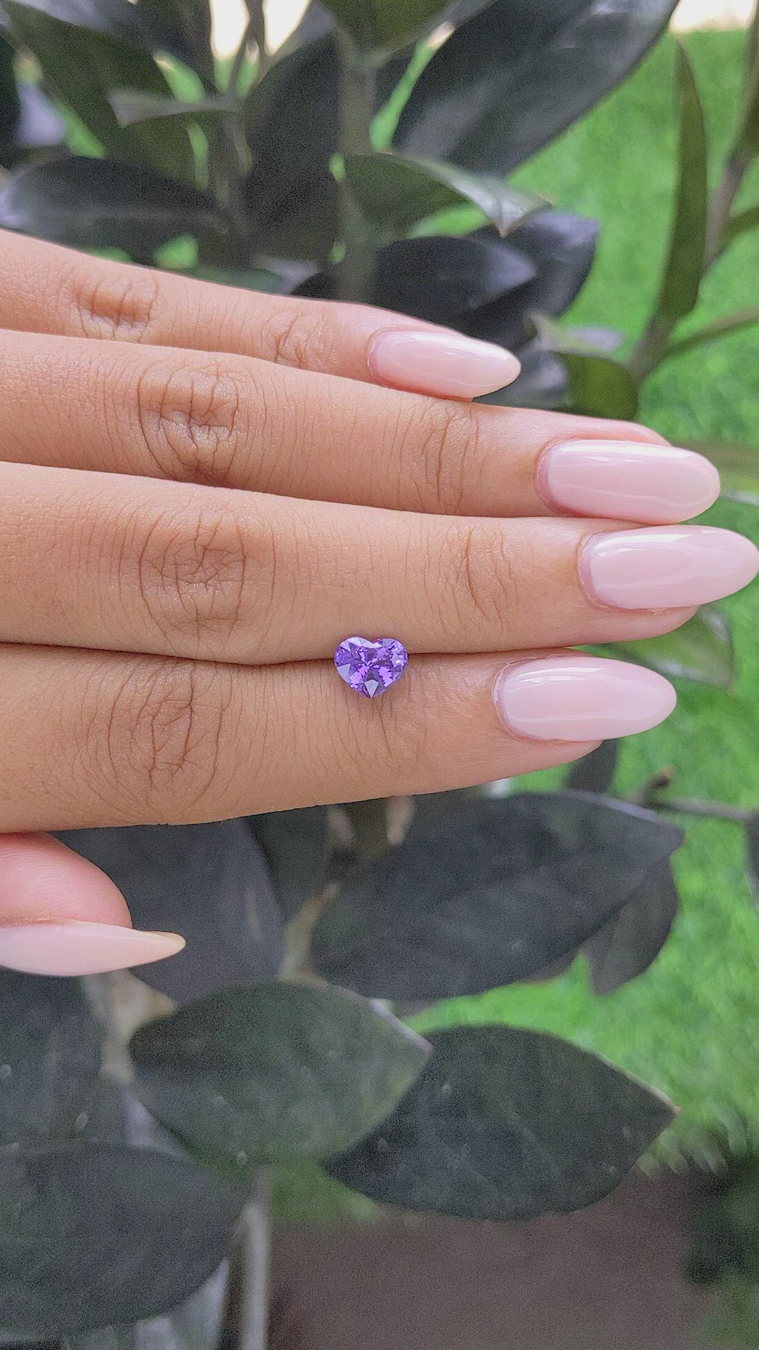 1.23 Ct. Purple Sapphire from Madagascar Size Video