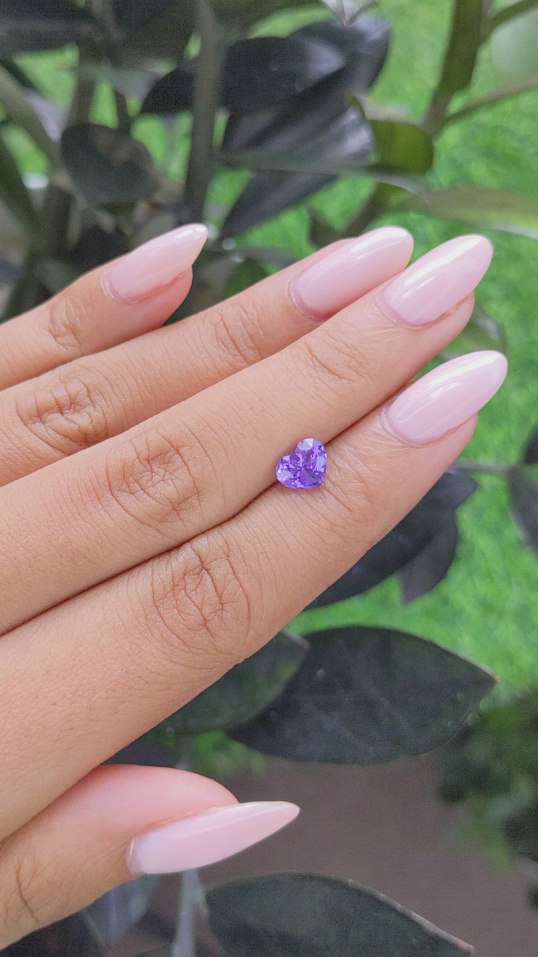 1.23 Ct. Purple Sapphire from Madagascar Size Video