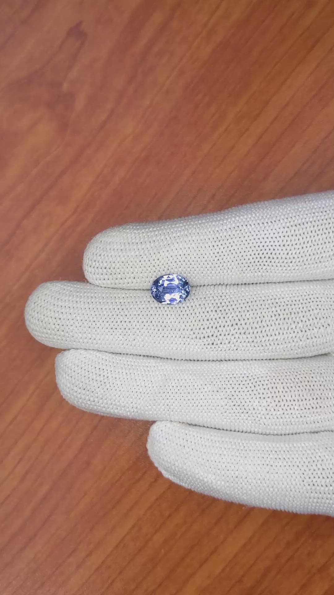 2.08 Ct. Blue Sapphire from Ceylon (Sri Lanka) Size Video