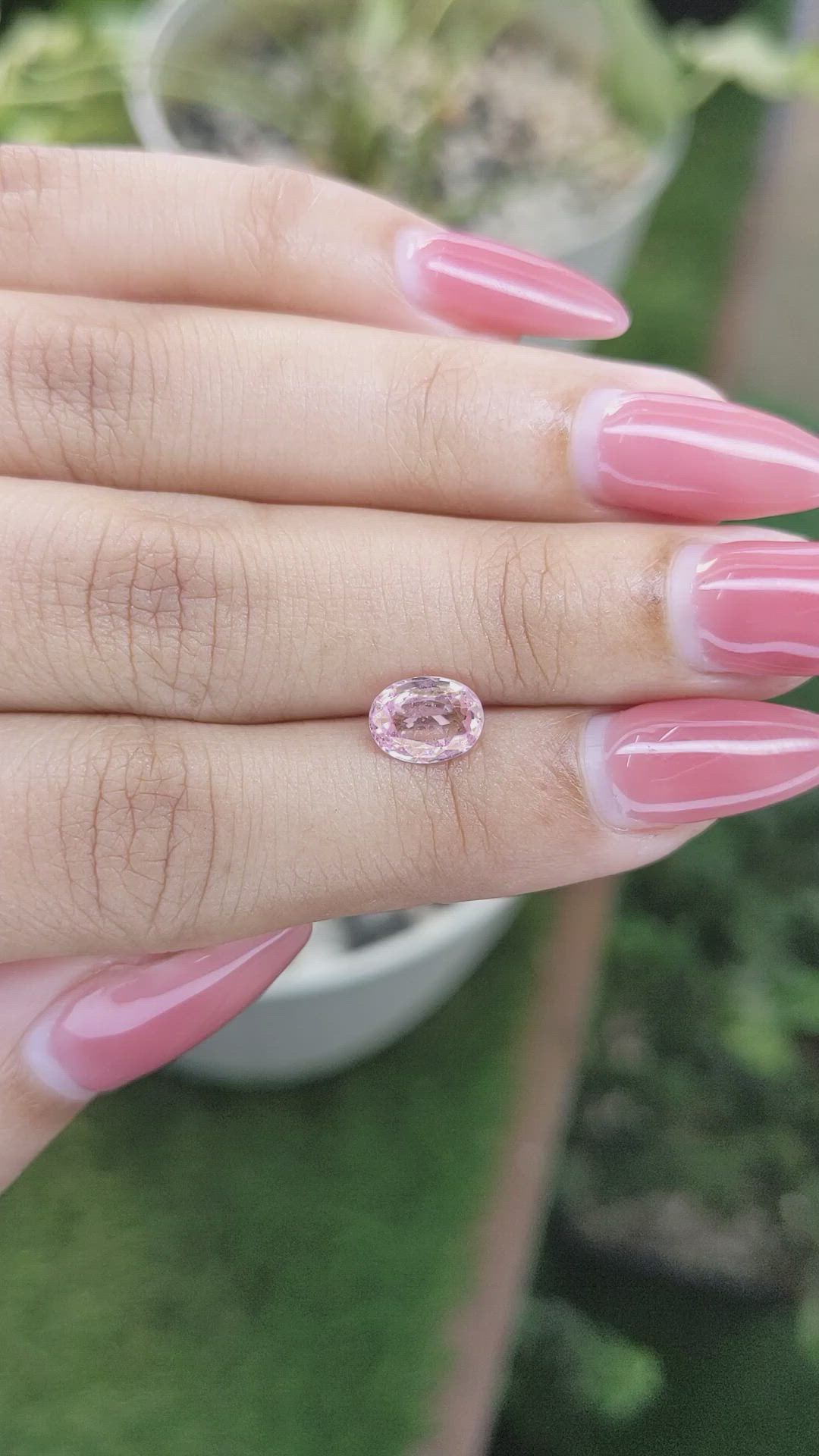 1.43 Ct. Pink Sapphire from Ceylon (Sri Lanka) Size Video