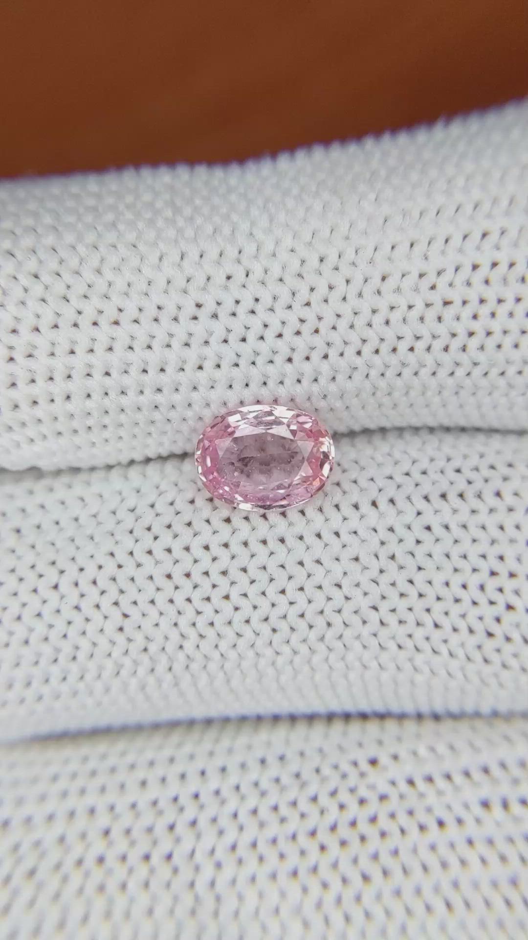 1.43 Ct. Pink Sapphire from Ceylon (Sri Lanka) Size Video