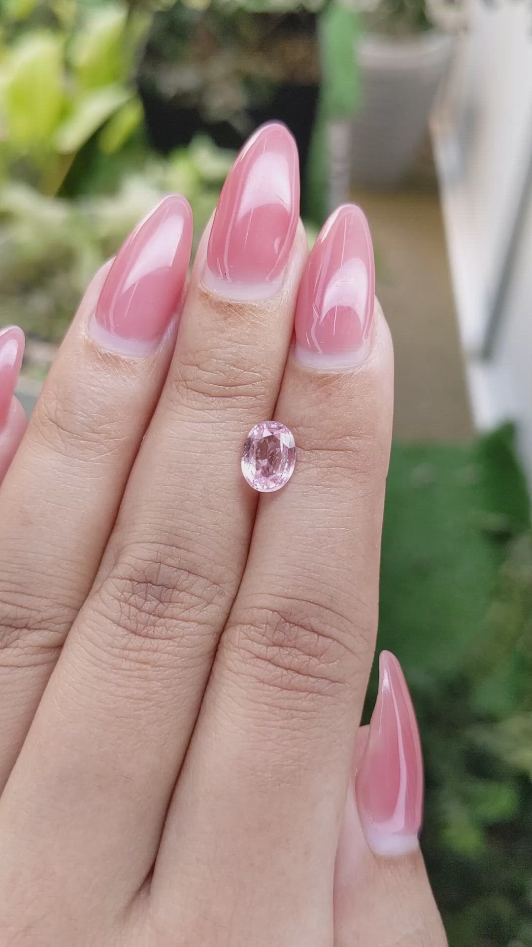 1.43 Ct. Pink Sapphire from Ceylon (Sri Lanka) Size Video