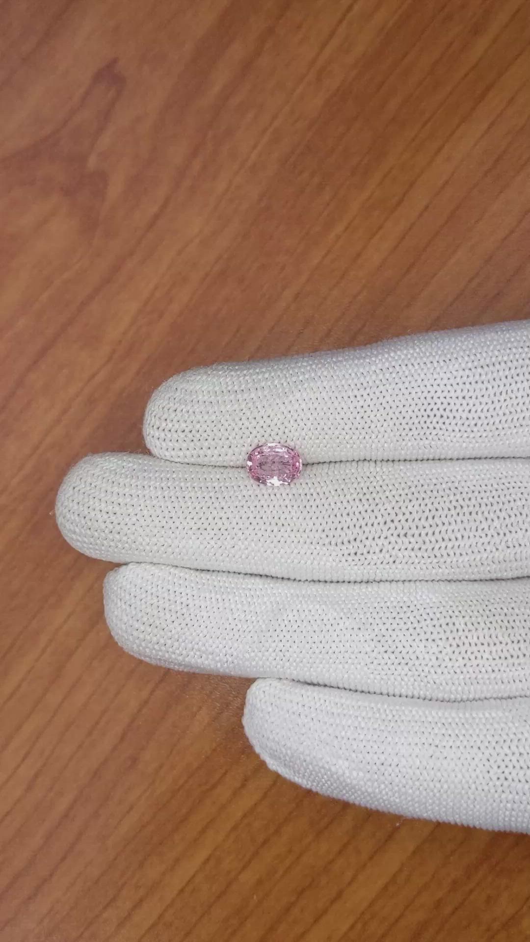 1.43 Ct. Pink Sapphire from Ceylon (Sri Lanka) Size Video