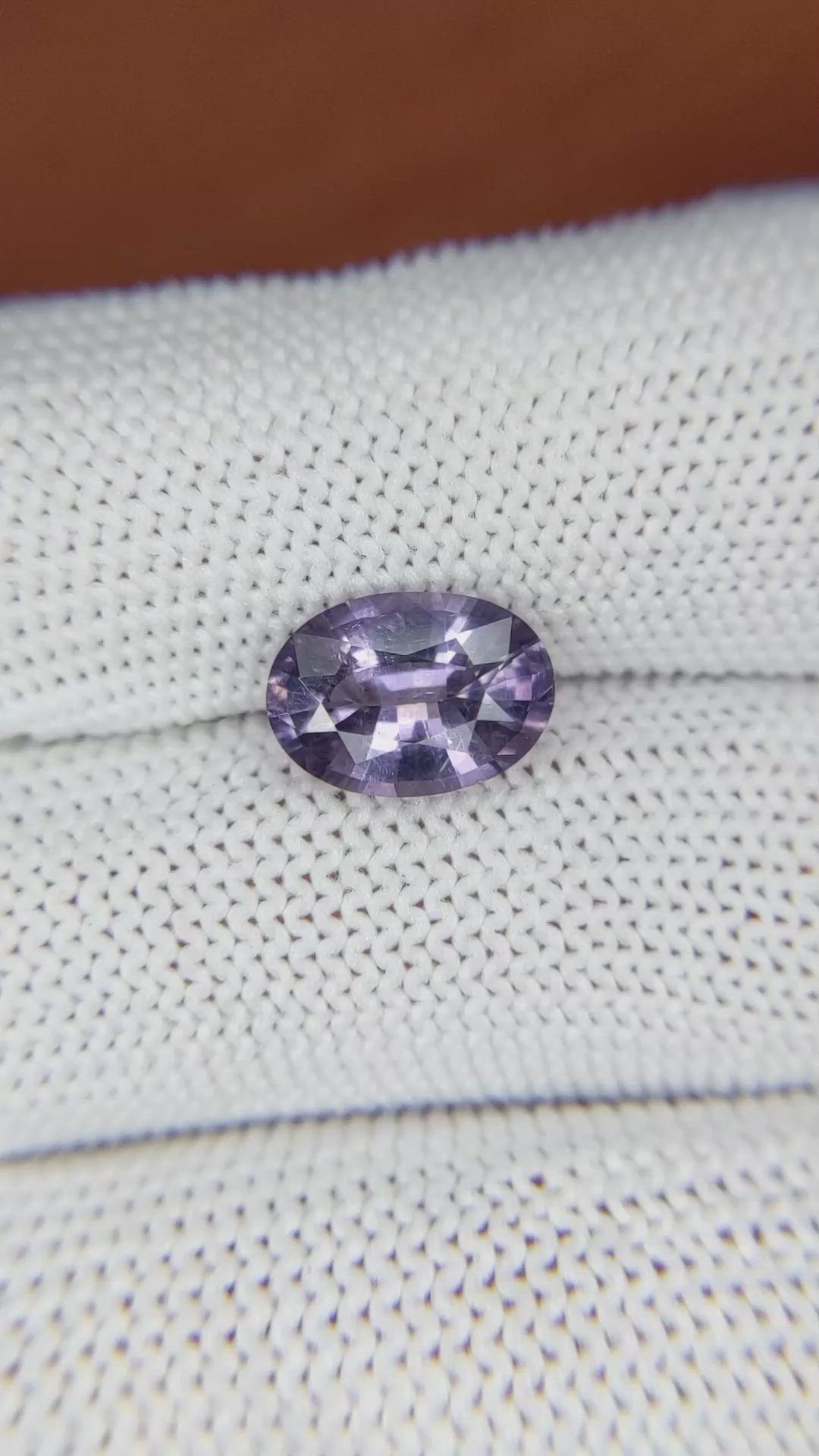 2.79 Ct. Purple Sapphire from Ceylon (Sri Lanka) Size Video