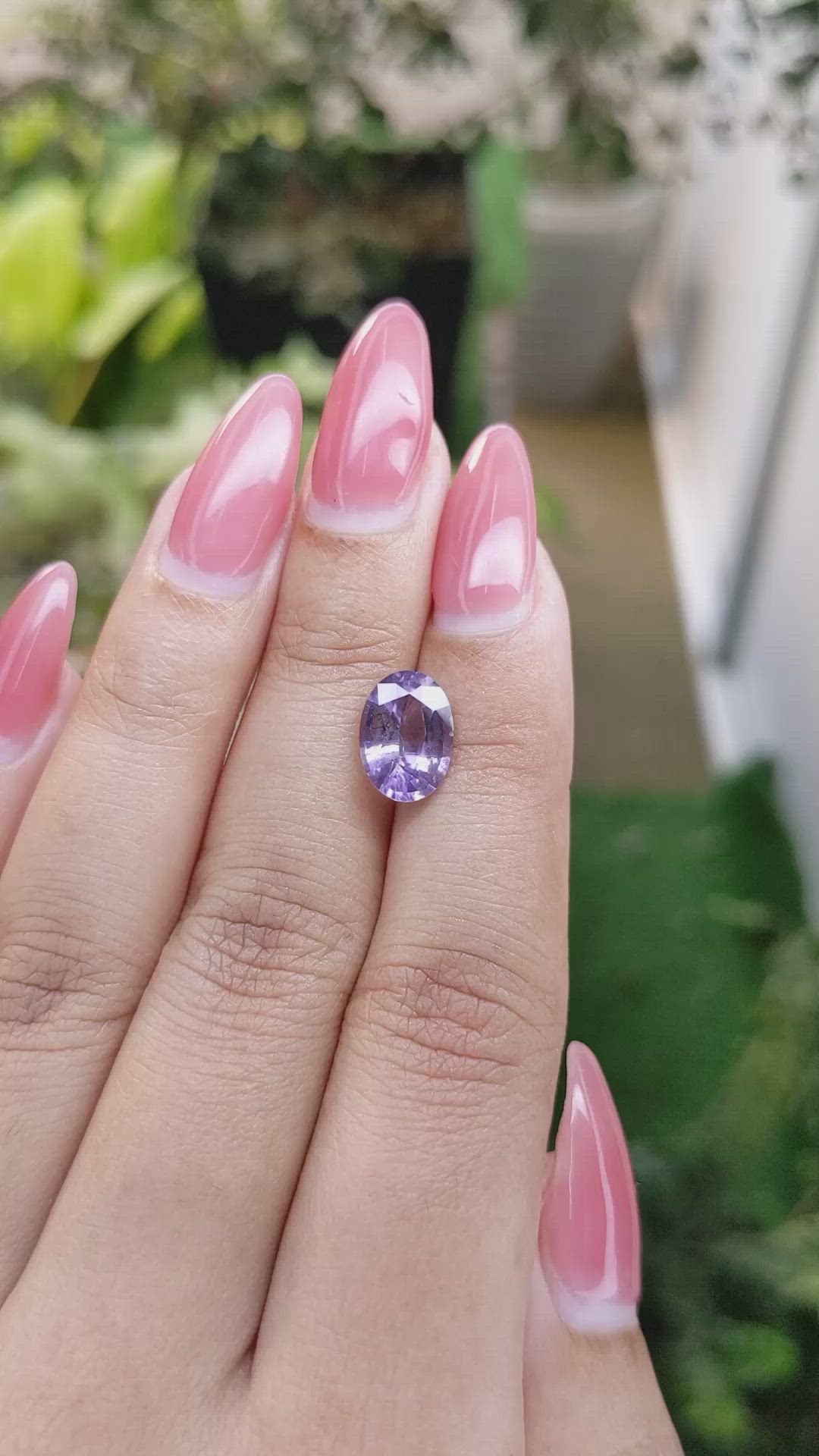 2.79 Ct. Purple Sapphire from Ceylon (Sri Lanka) Size Video
