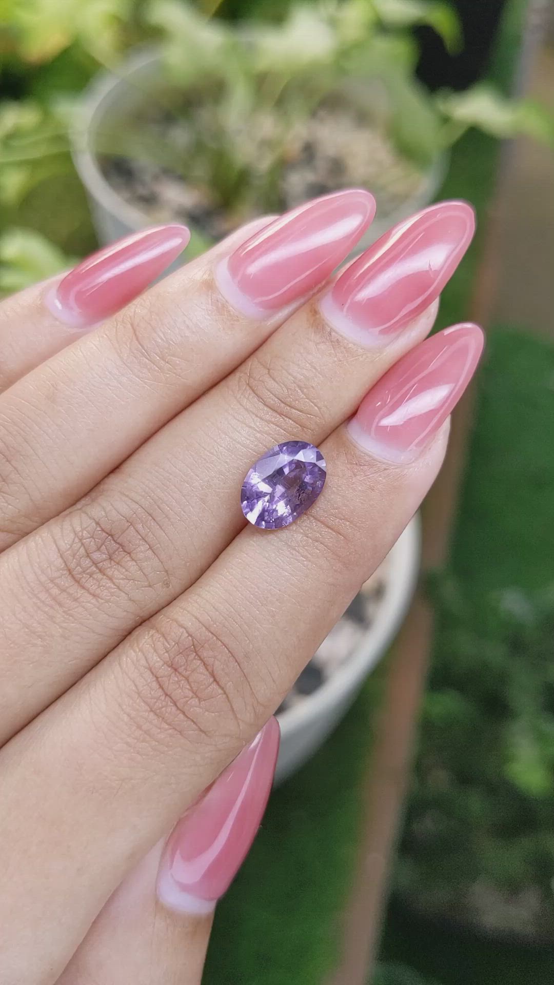 2.79 Ct. Purple Sapphire from Ceylon (Sri Lanka) Size Video