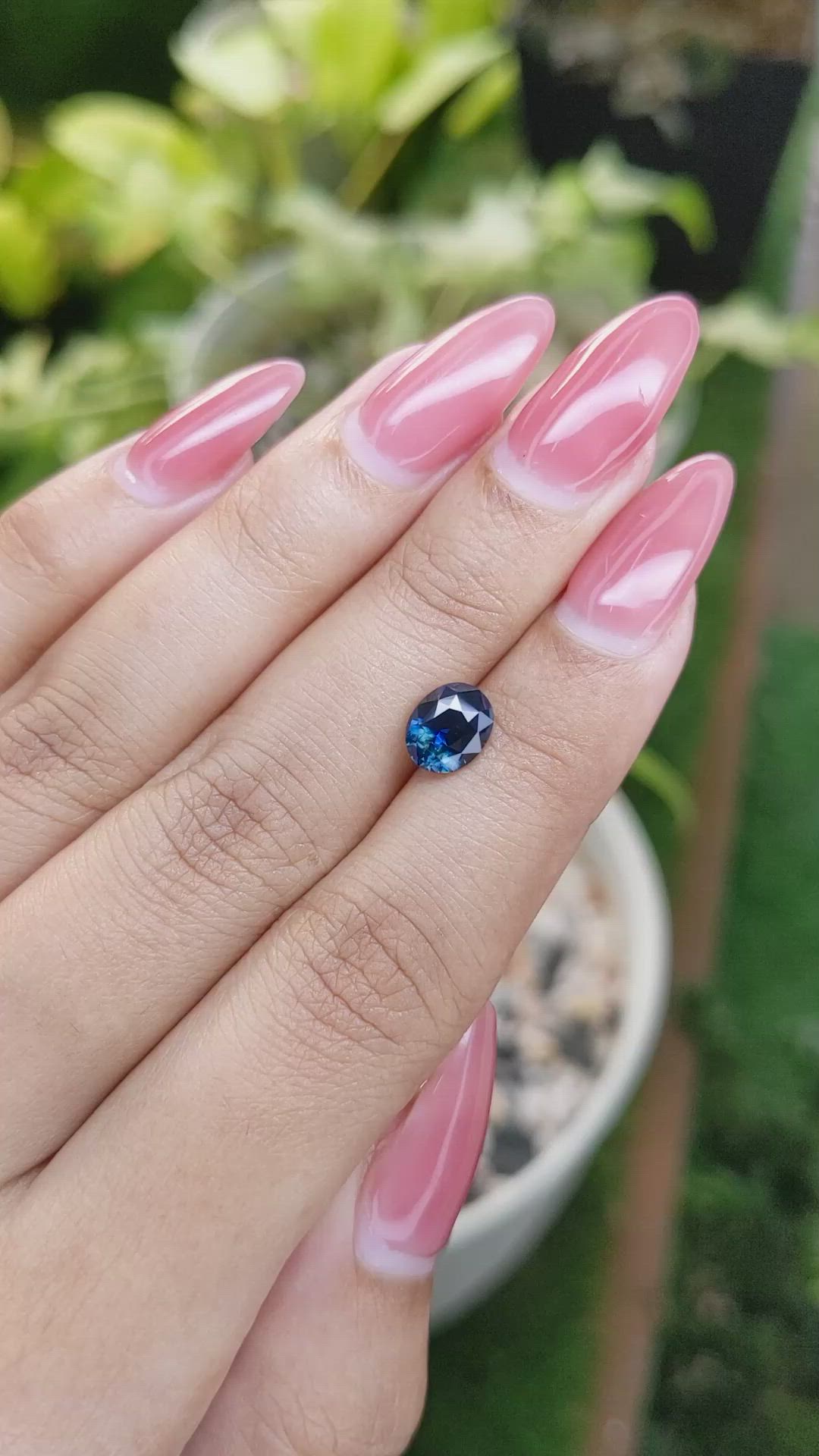 1.91 Ct. Greenish Blue Sapphire from Ceylon (Sri Lanka) Size Video