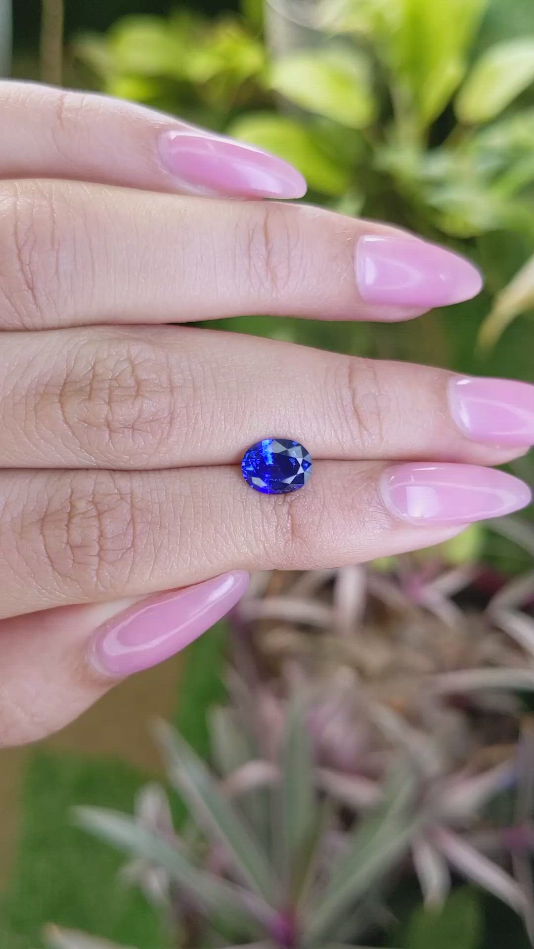 1.56 Ct. Blue Sapphire from Ceylon (Sri Lanka) Size Video