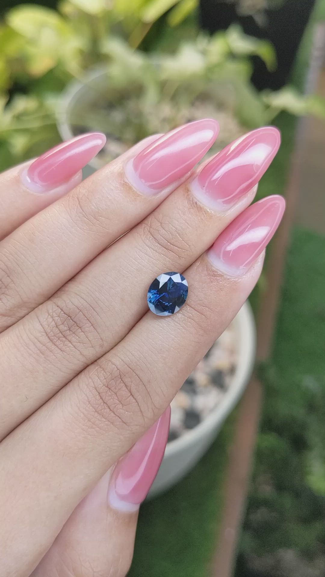 2.09 Ct. Greenish Blue Sapphire from Madagascar Size Video