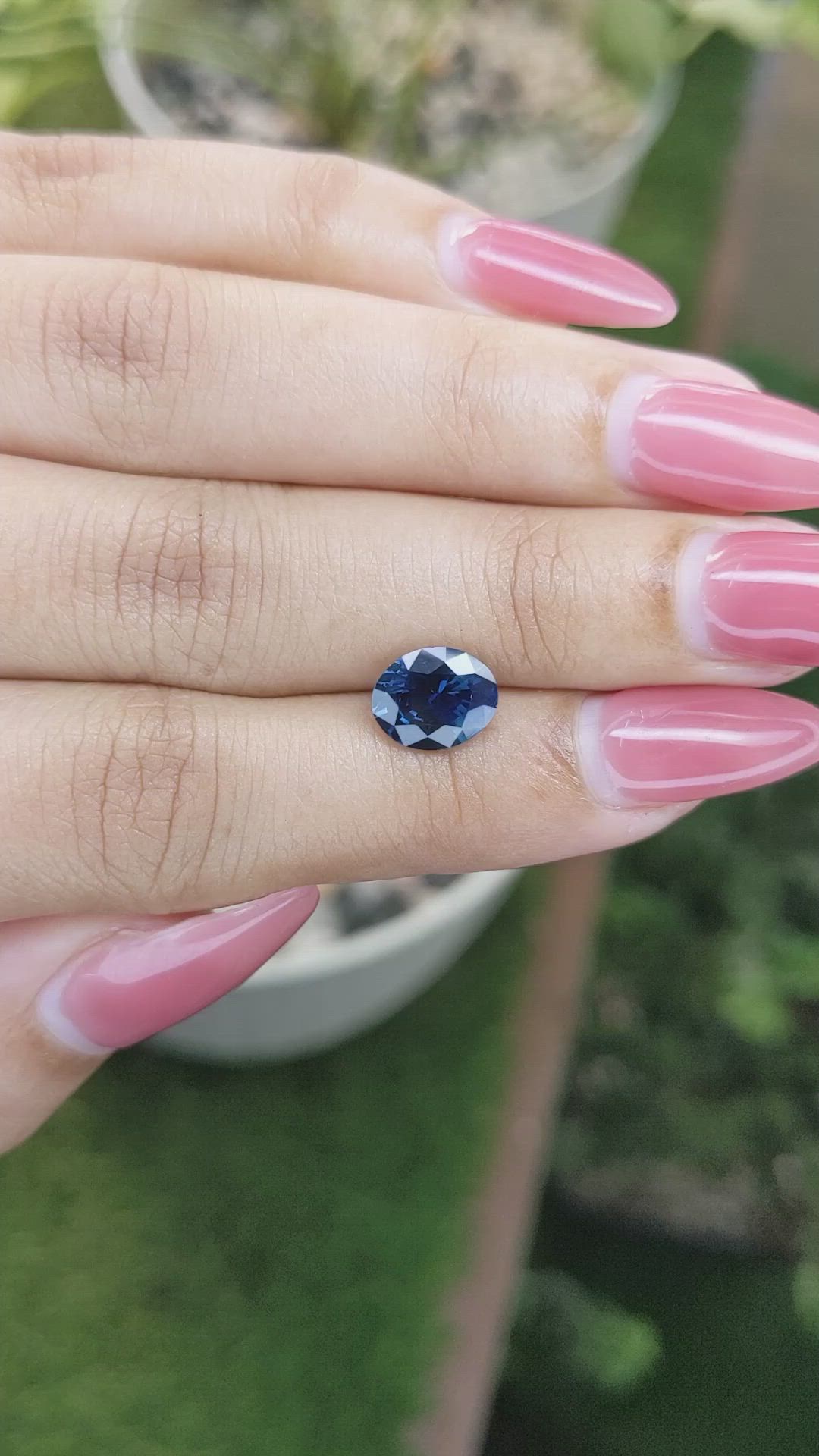 2.09 Ct. Greenish Blue Sapphire from Madagascar Size Video