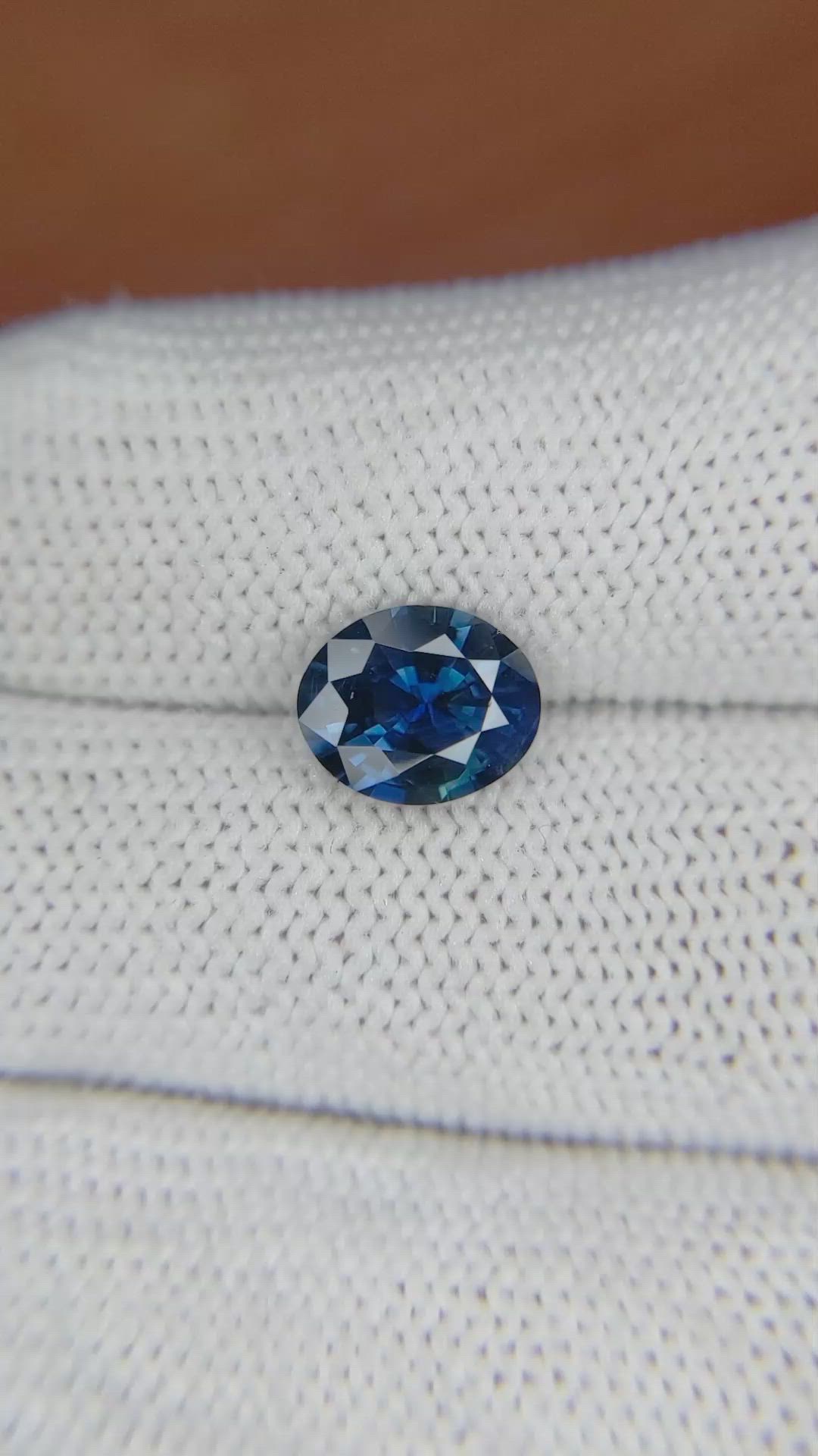 2.09 Ct. Greenish Blue Sapphire from Madagascar Size Video