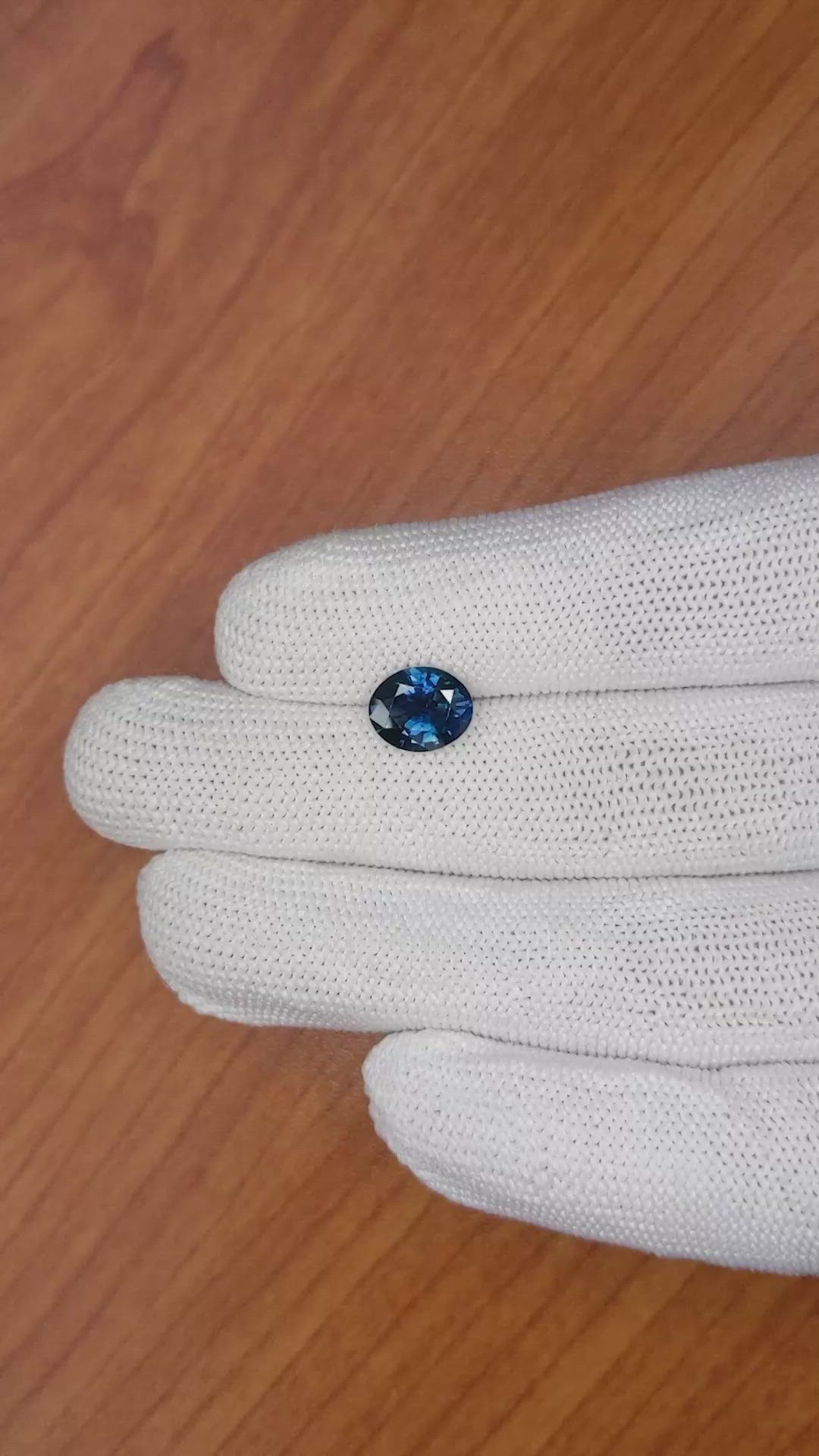 2.09 Ct. Greenish Blue Sapphire from Madagascar Size Video